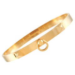 Hermès Collier de Chien 18K Yellow Gold Bracelet 