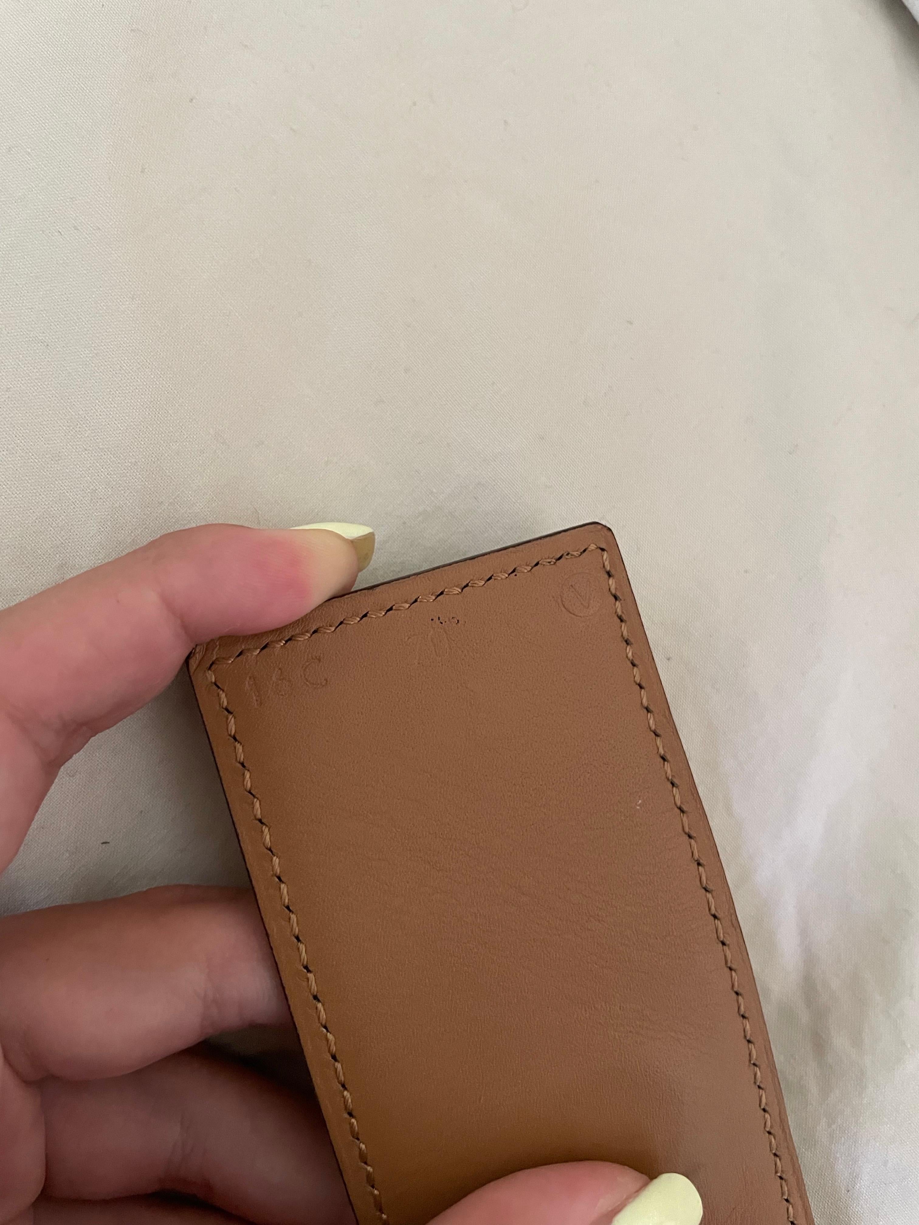 Hermès Collier de Chien 50 belt in black box calfskin. For Sale 8