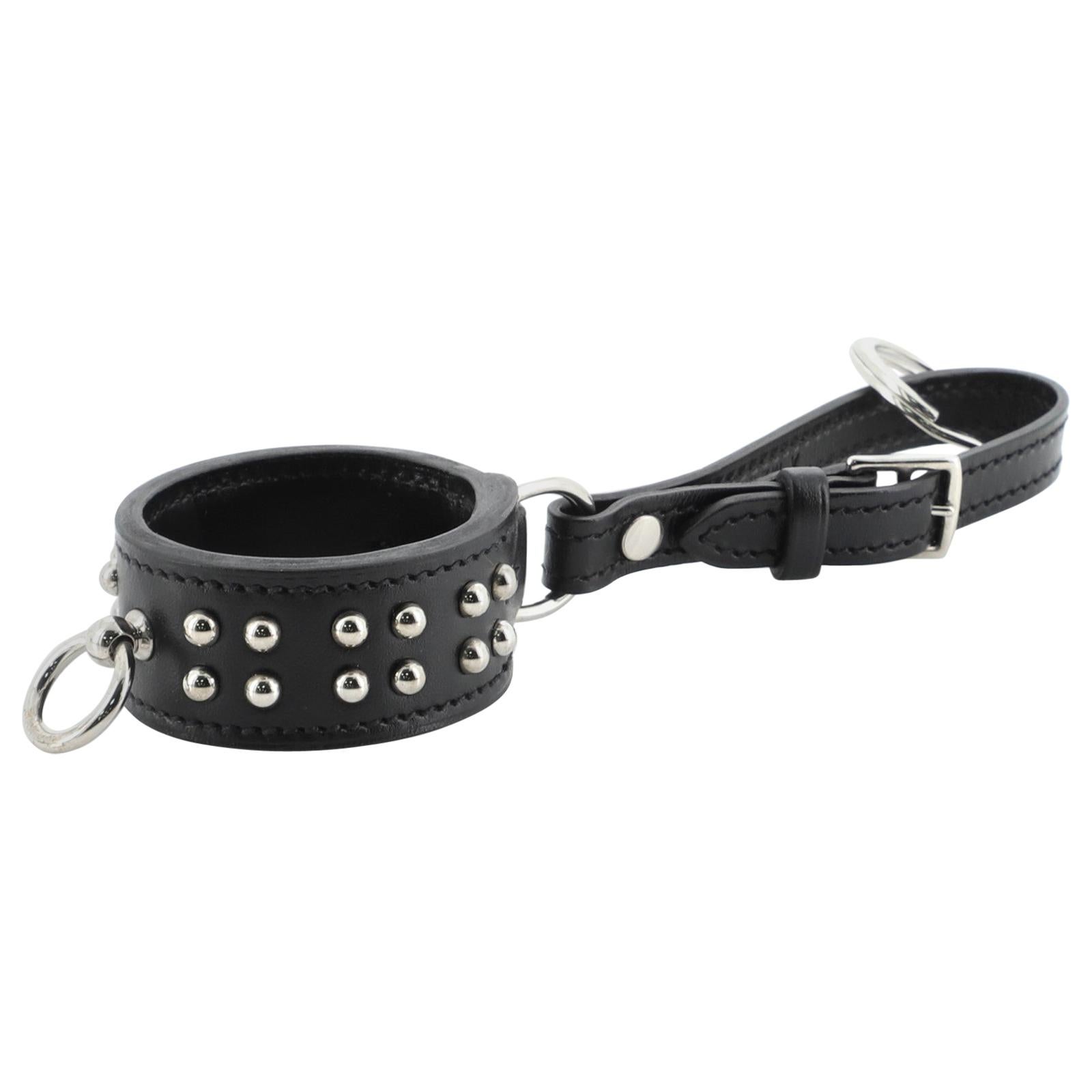 Hermes Collier de Chien Anneau Keychain Studded Leather