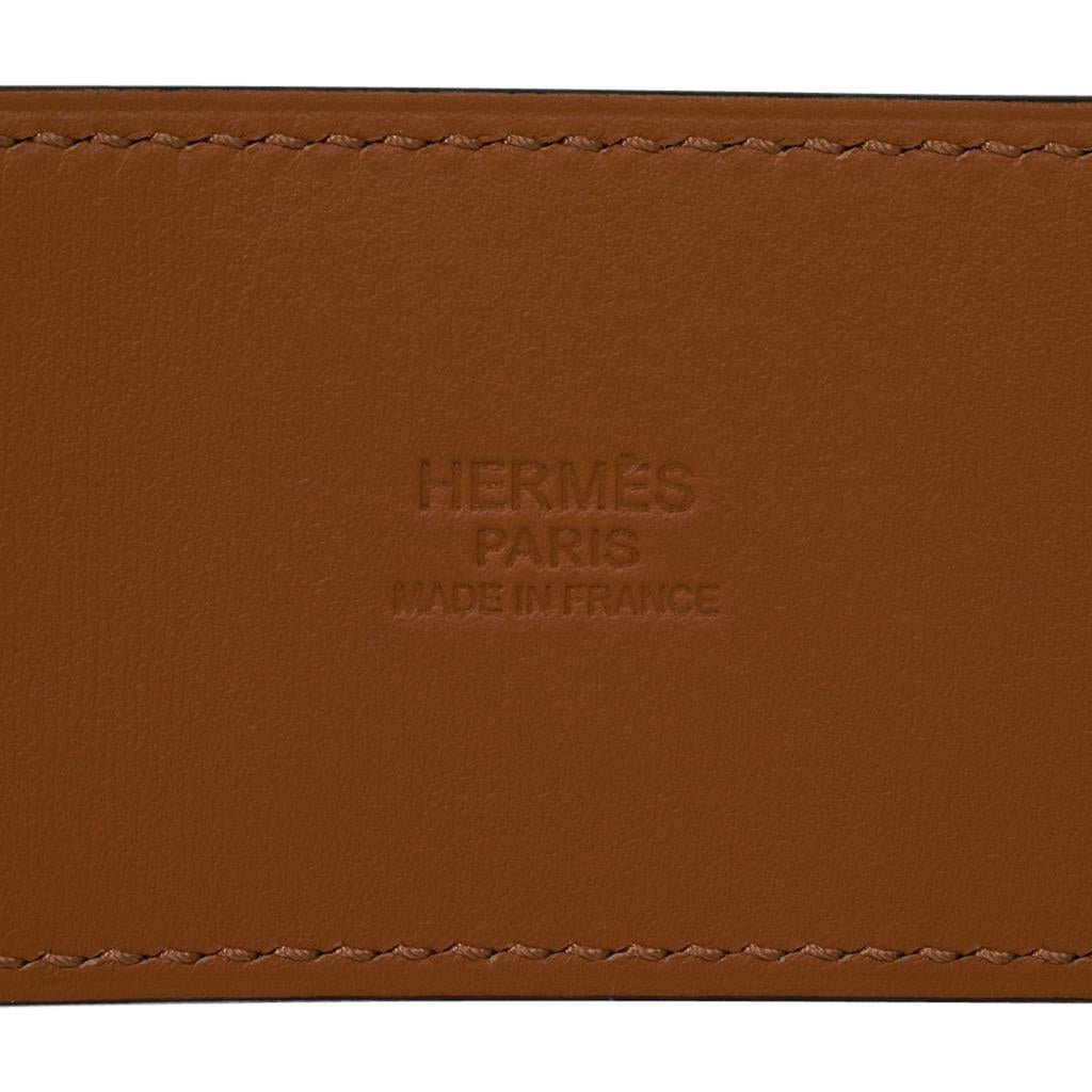 Hermes Collier De Chien Belt Black Box w/ Gold Hardware 75 New 3