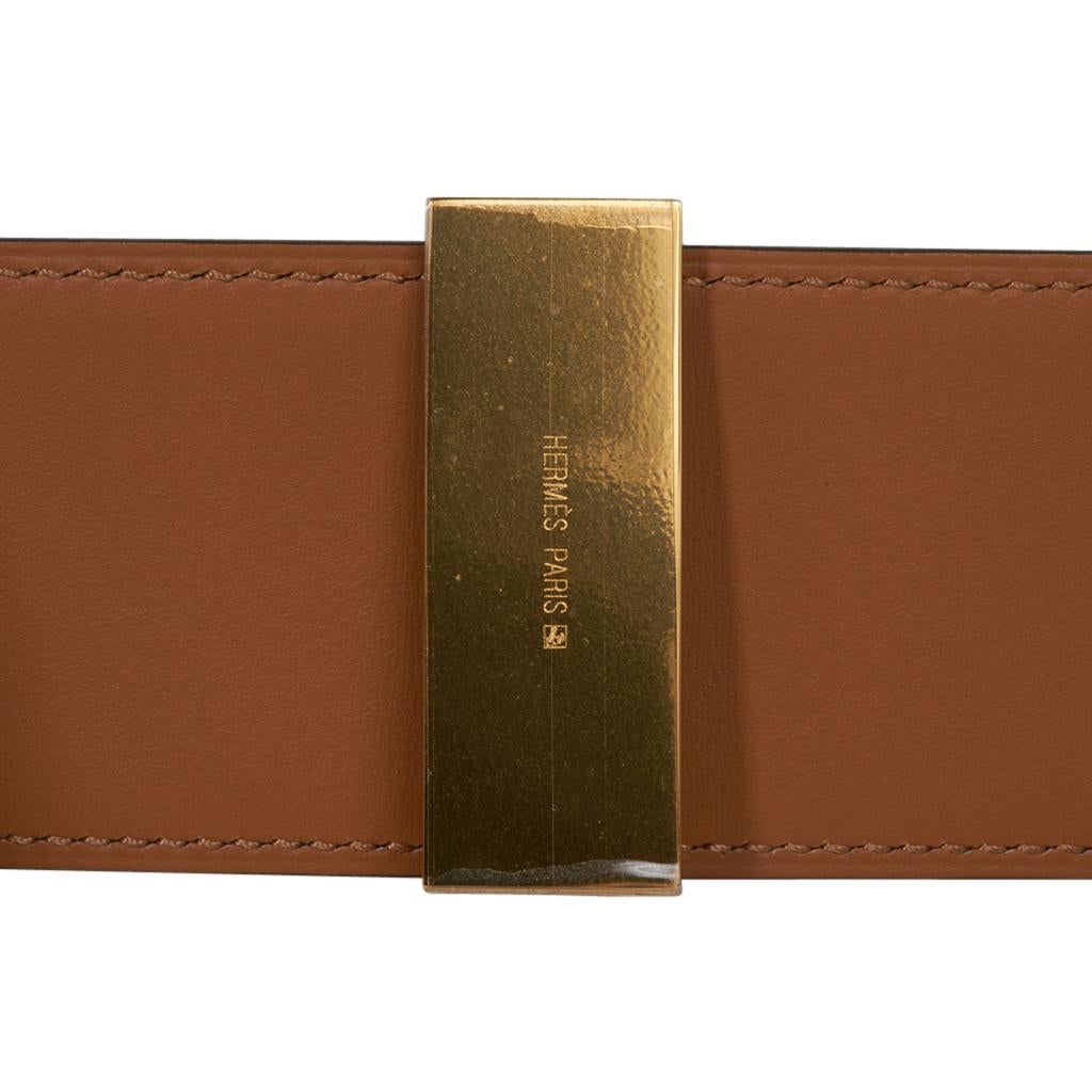 Hermes Collier De Chien Belt Black Box w/ Gold Hardware 75 New 1