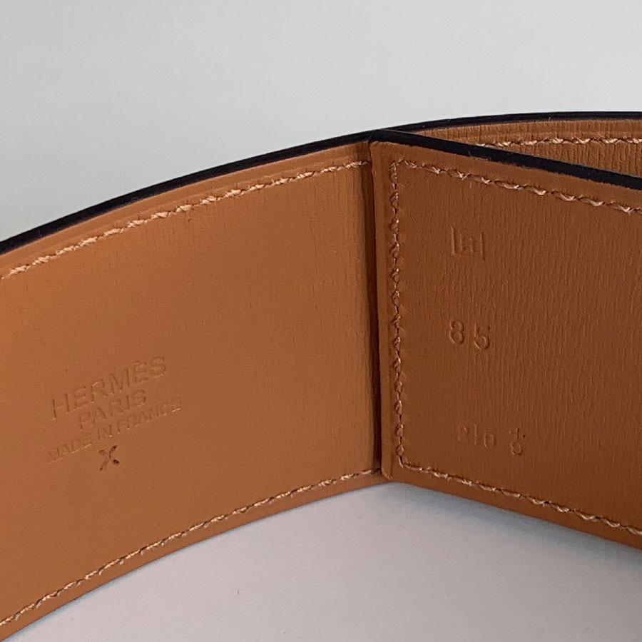HERMES Collier de Chien Belt in Tin Color Epsom Leather Size 85 4