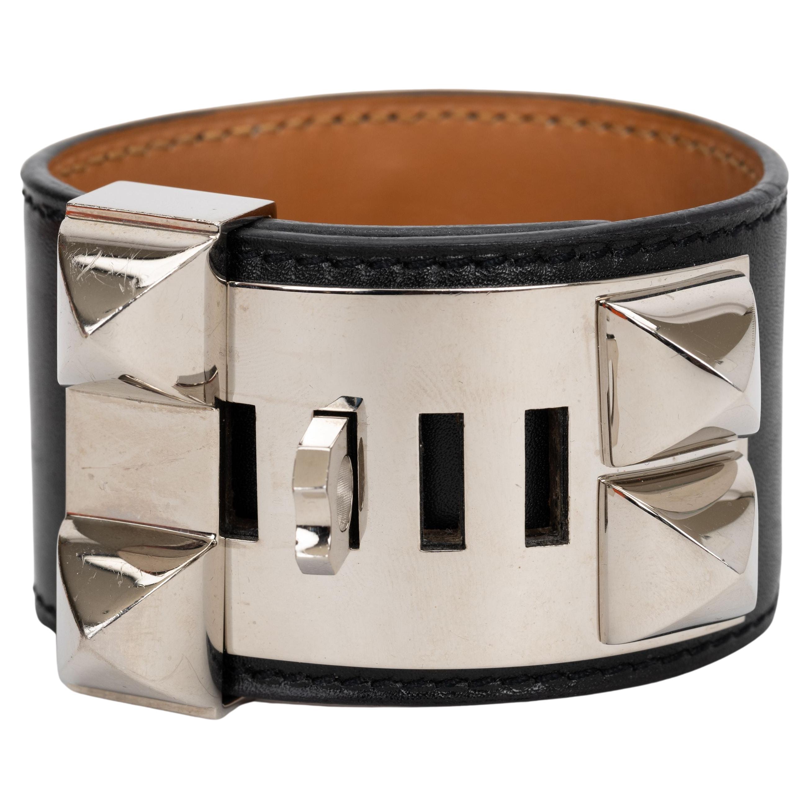 Hermes Collier De Chien Black Bracelet