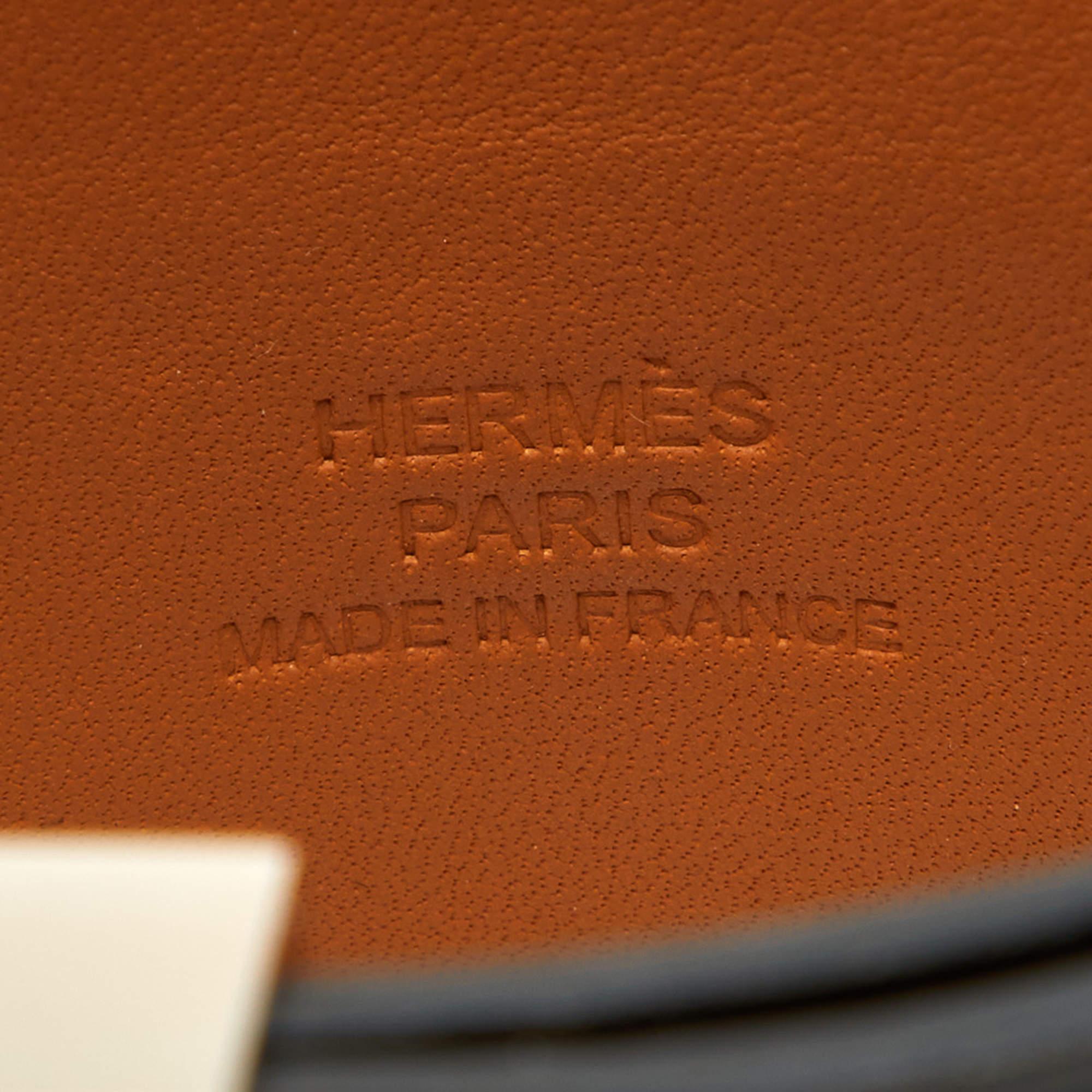 Contemporain Hermes Collier De Chien Bracelet large en cuir noir plaqué Palladium S en vente