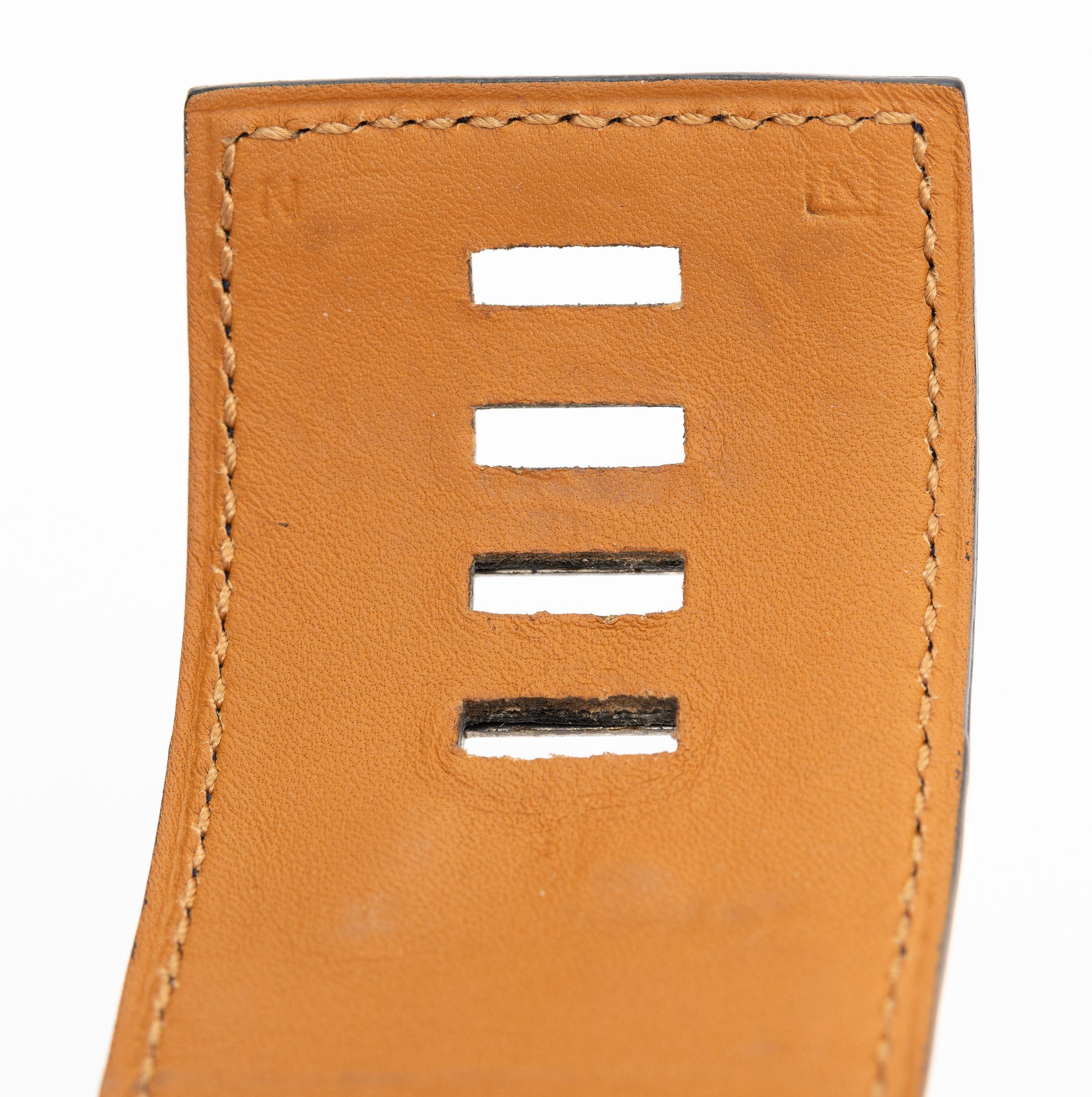 Hermes Collier De Chien Alligator Bleu en vente 1