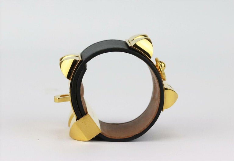 Hermès Collier de Chien Box Calf Leather Bracelet  For Sale 1