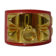 Hermès "Collier de chien" Bracelet rose jaipur un epsom leather, never worn !