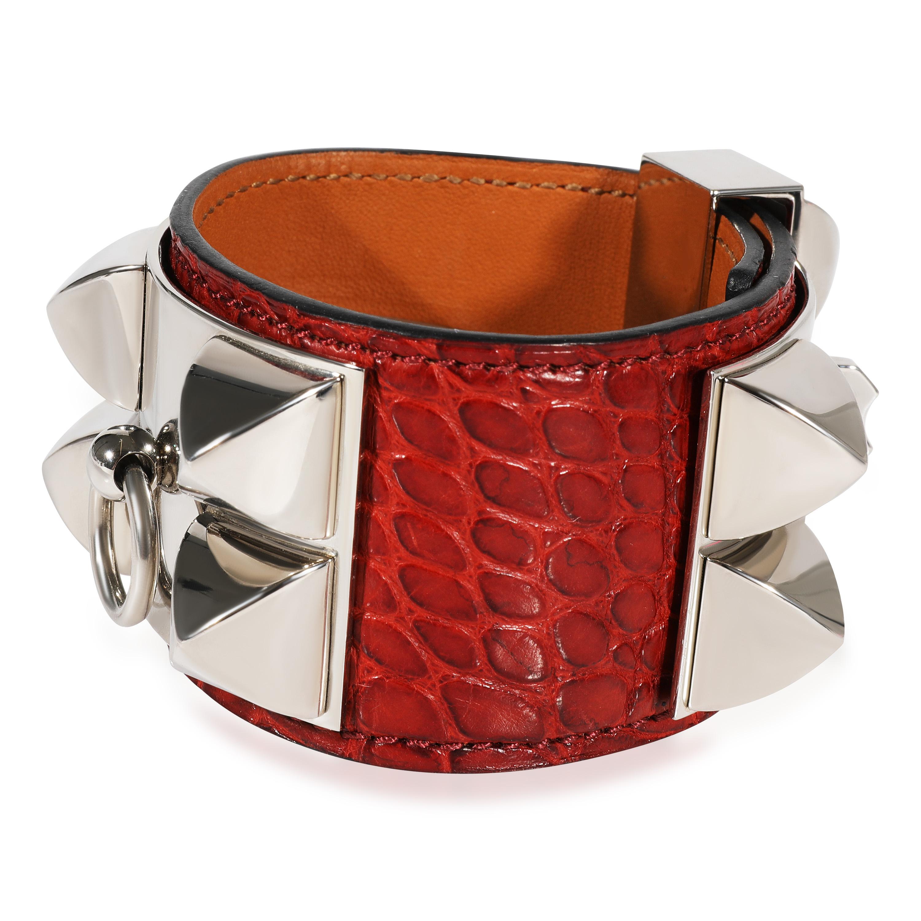 Hermès Collier De Chien Krokodillederarmband für Damen oder Herren im Angebot