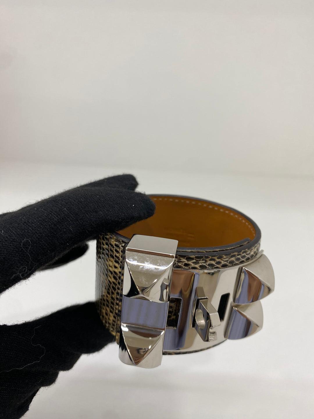 Hermes Collier De Chien Manchette Ombré Lizard PHW Excellent état - En vente à Double Bay, AU