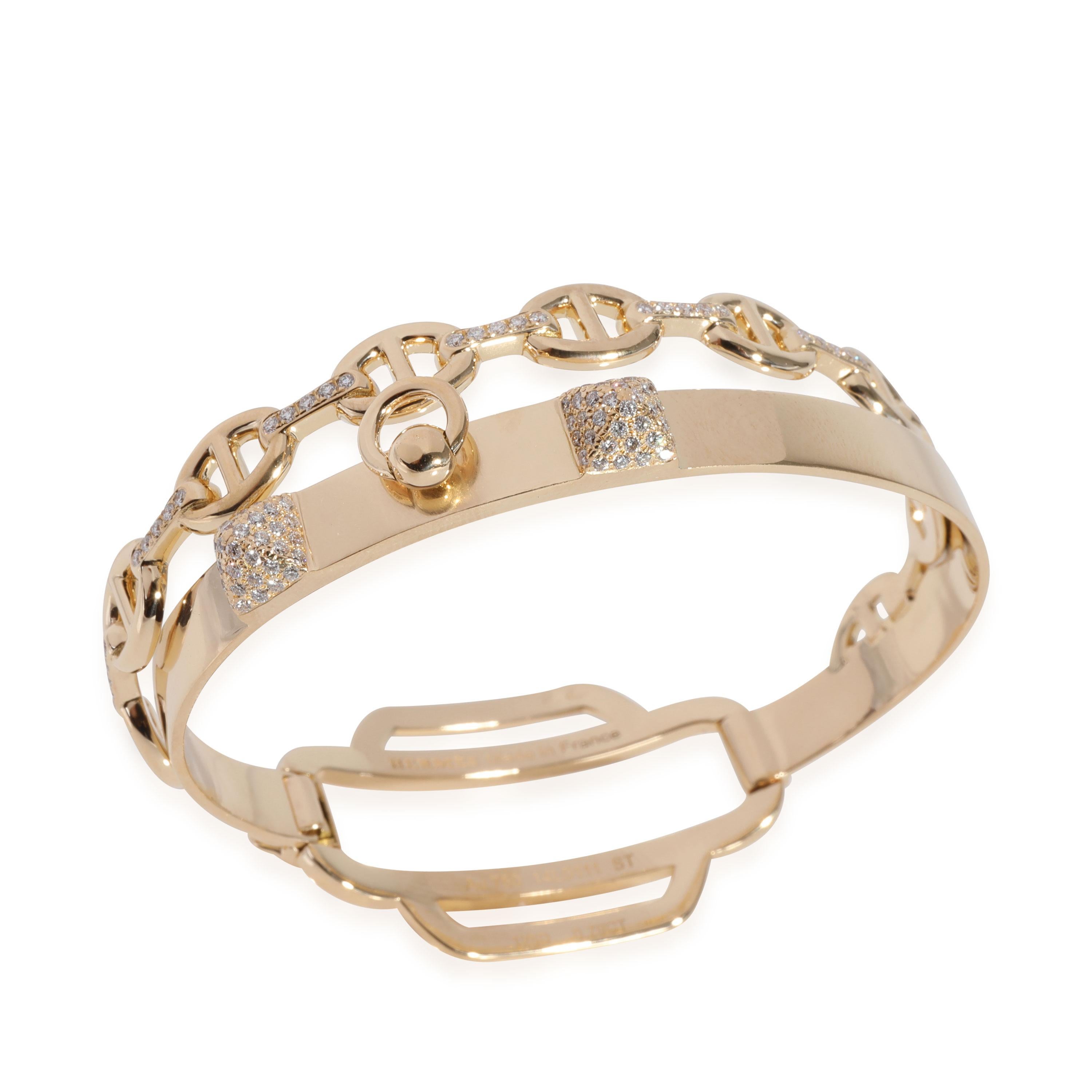 Hermès Collier De Chien Diamant-Armband aus 18k Gelbgold 0,79 CTW im Zustand „Hervorragend“ im Angebot in New York, NY