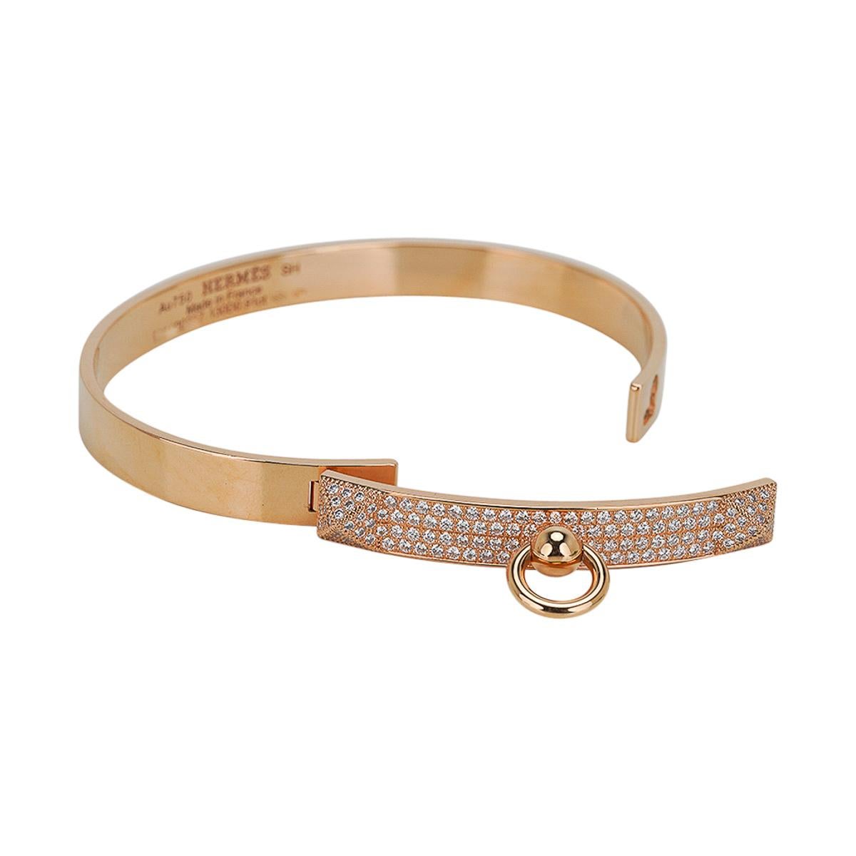 Hermes Collier De Chien Diamant-Armband Kleines Modell 18K Gelbgold SH (Brillantschliff) im Angebot