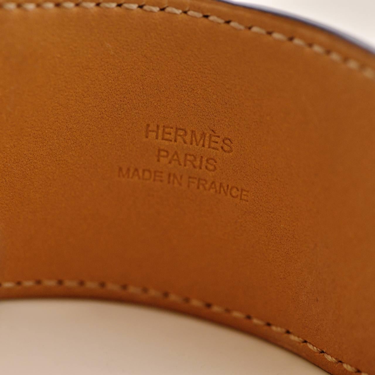 Hermès Collier De Chien Leather Golden Metal Bracelet For Sale 3