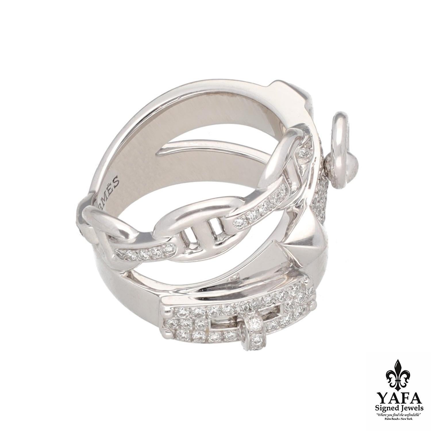 Round Cut HERMES Collier de Chien Ring For Sale