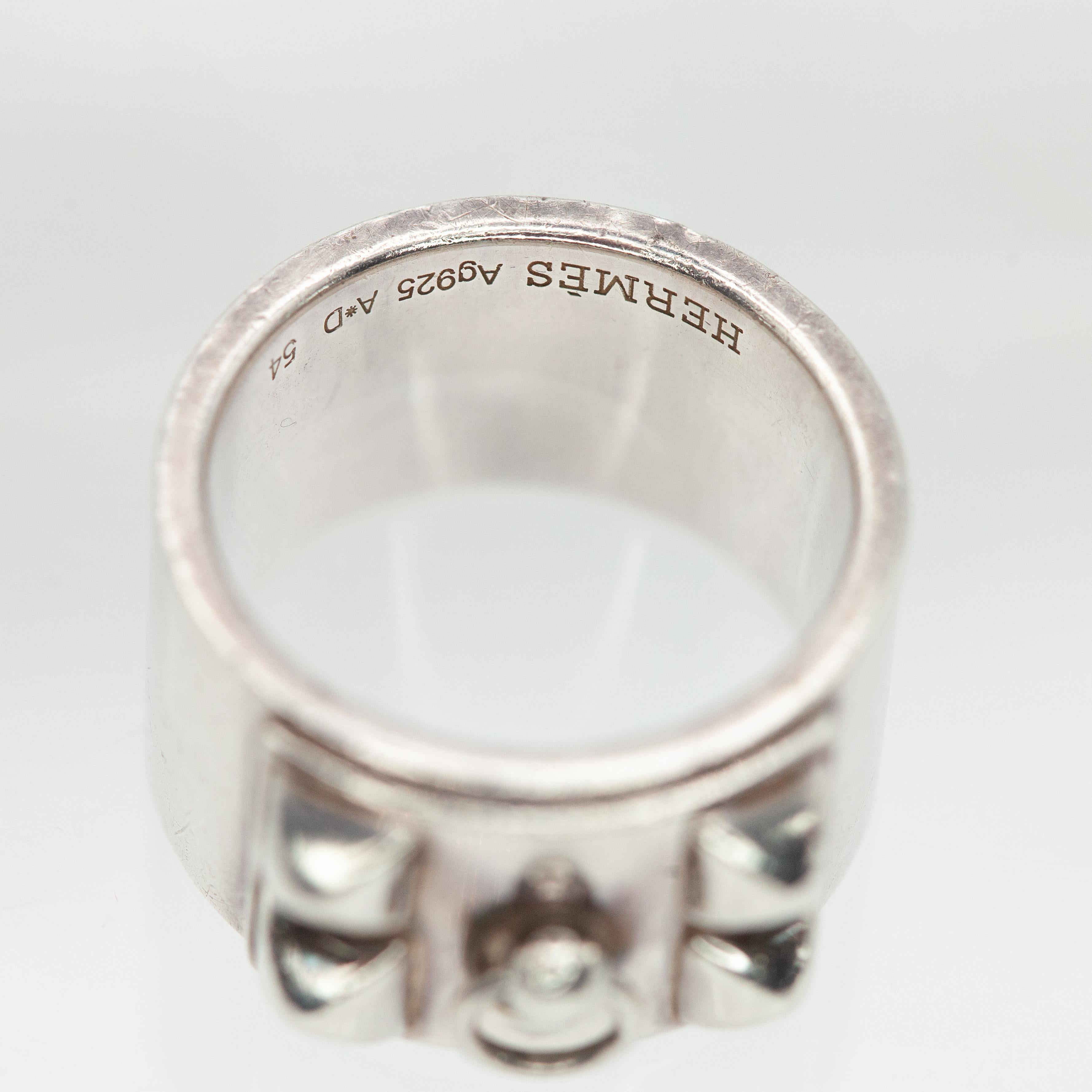 Hermès Collier de Chien Ring in Sterling Silver in vendita 5