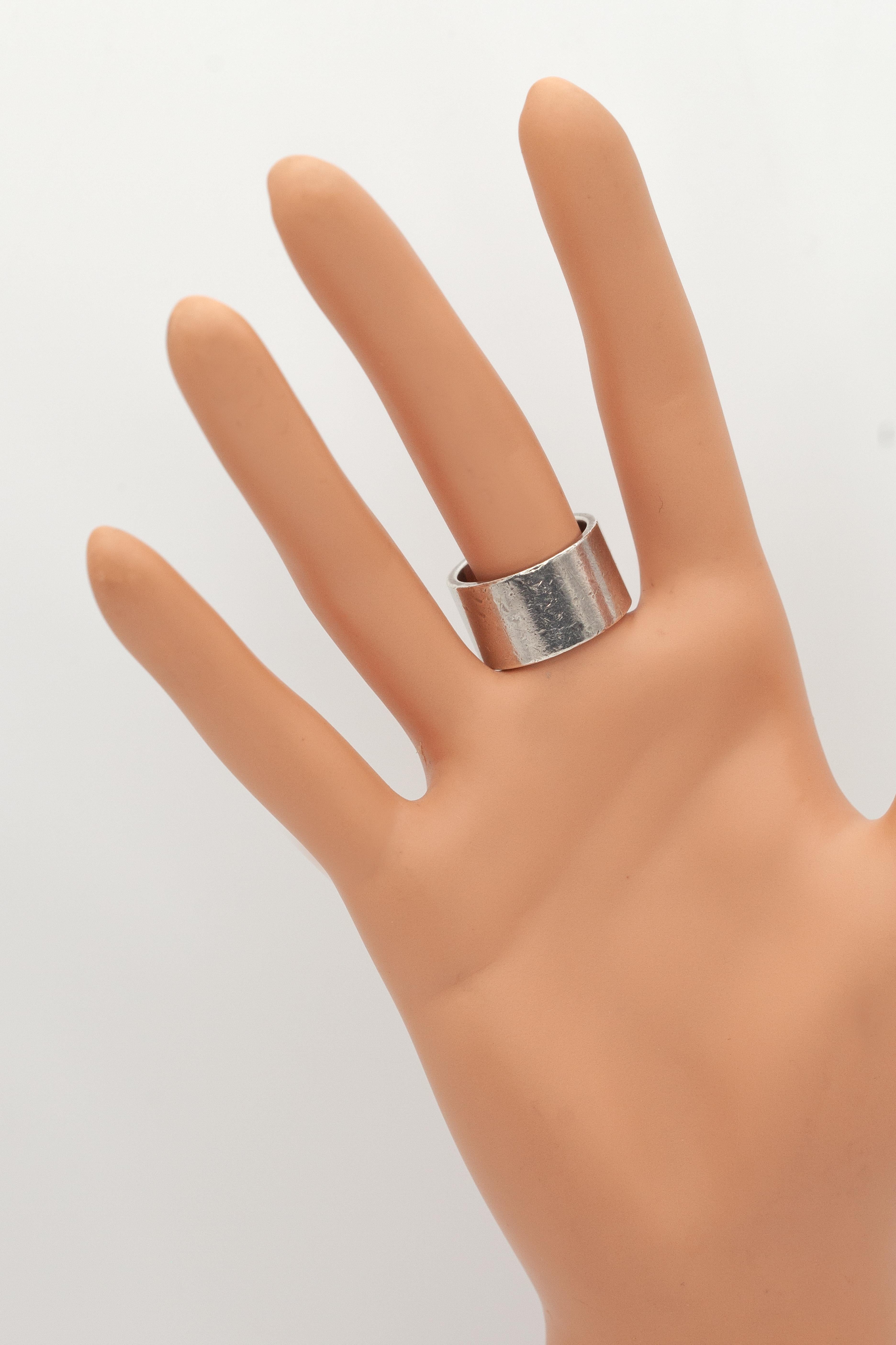 da uomo o donna Hermès Collier de Chien Ring in Sterling Silver in vendita