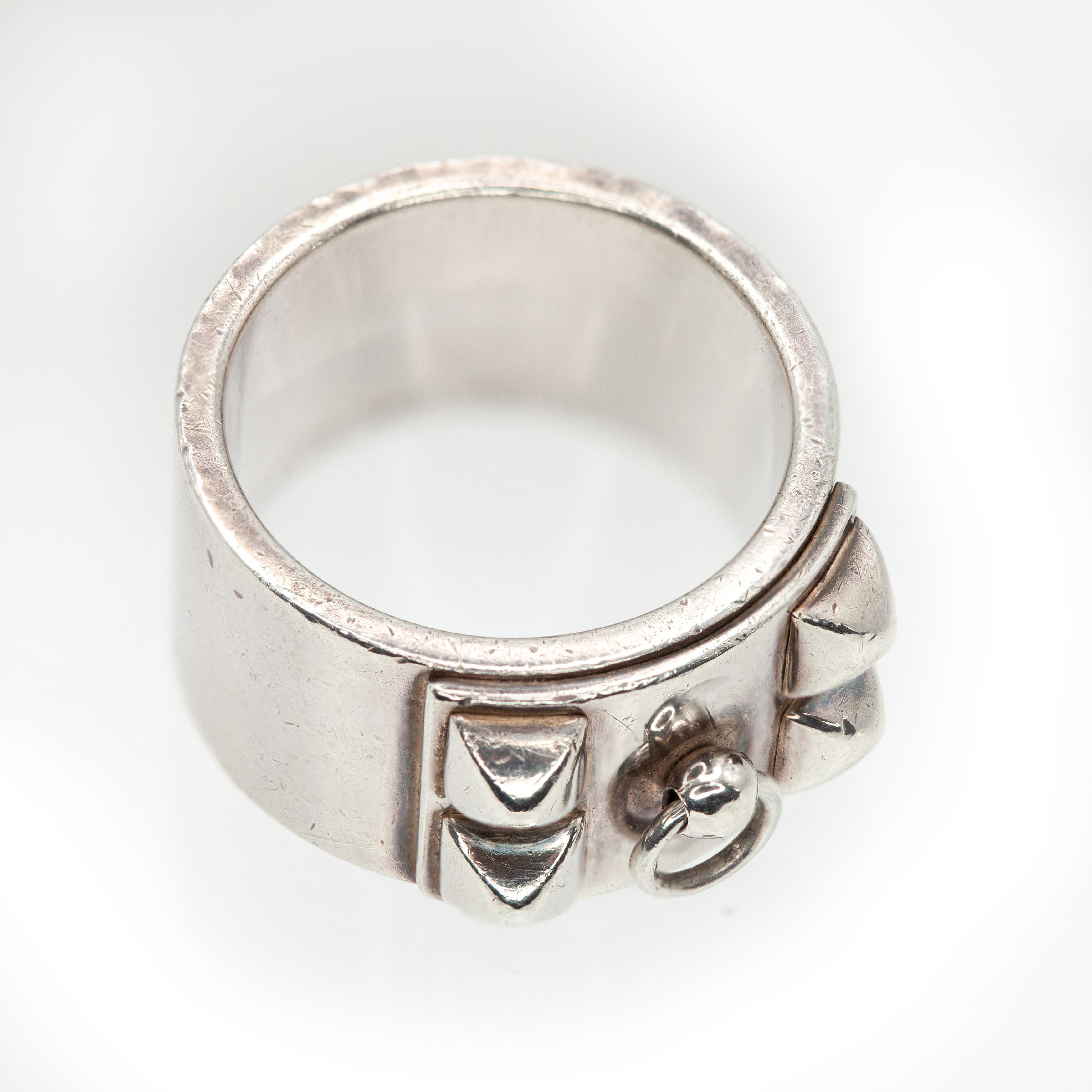 Hermès Collier de Chien Ring in Sterling Silver in vendita 1