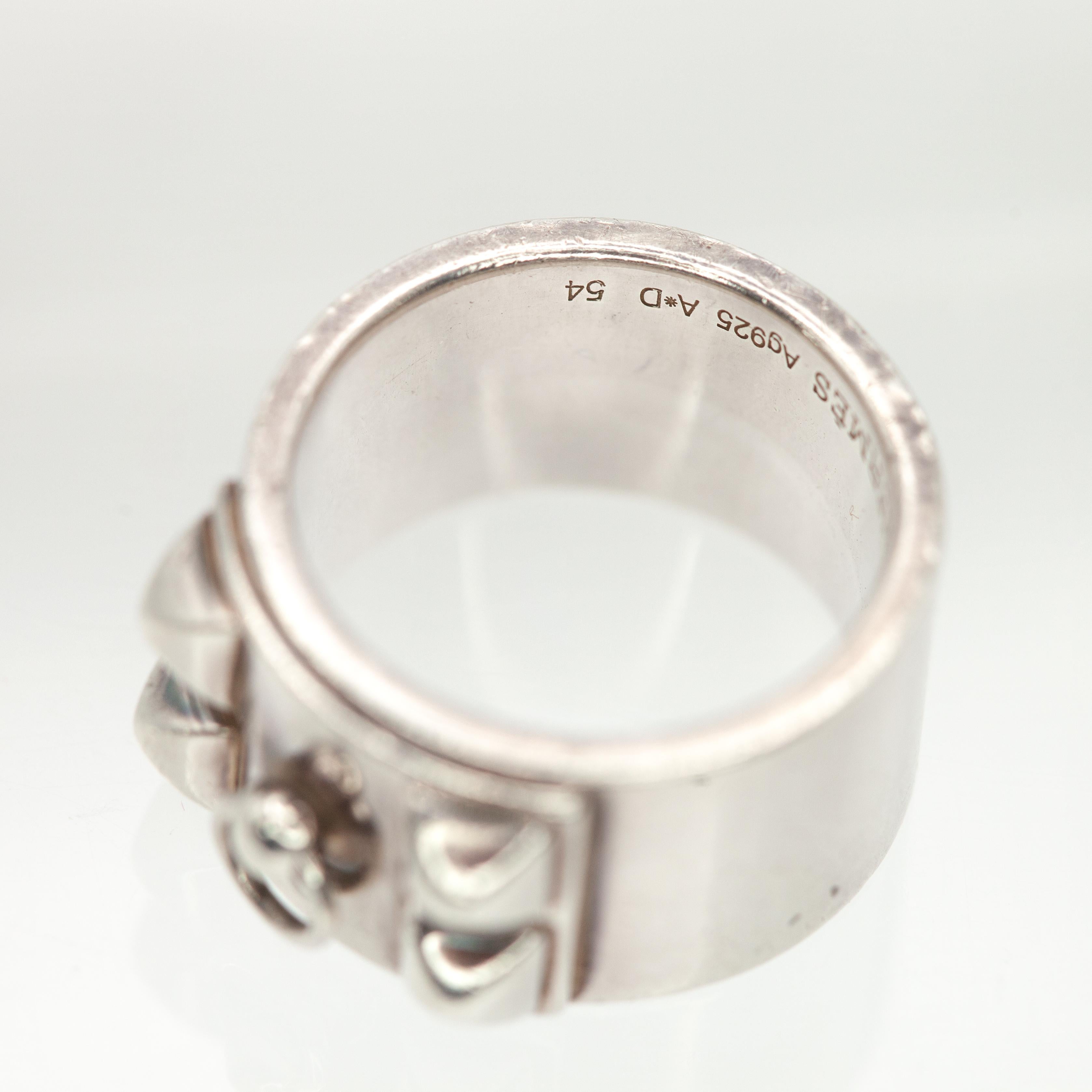 Hermès Collier de Chien Ring in Sterling Silver in vendita 2