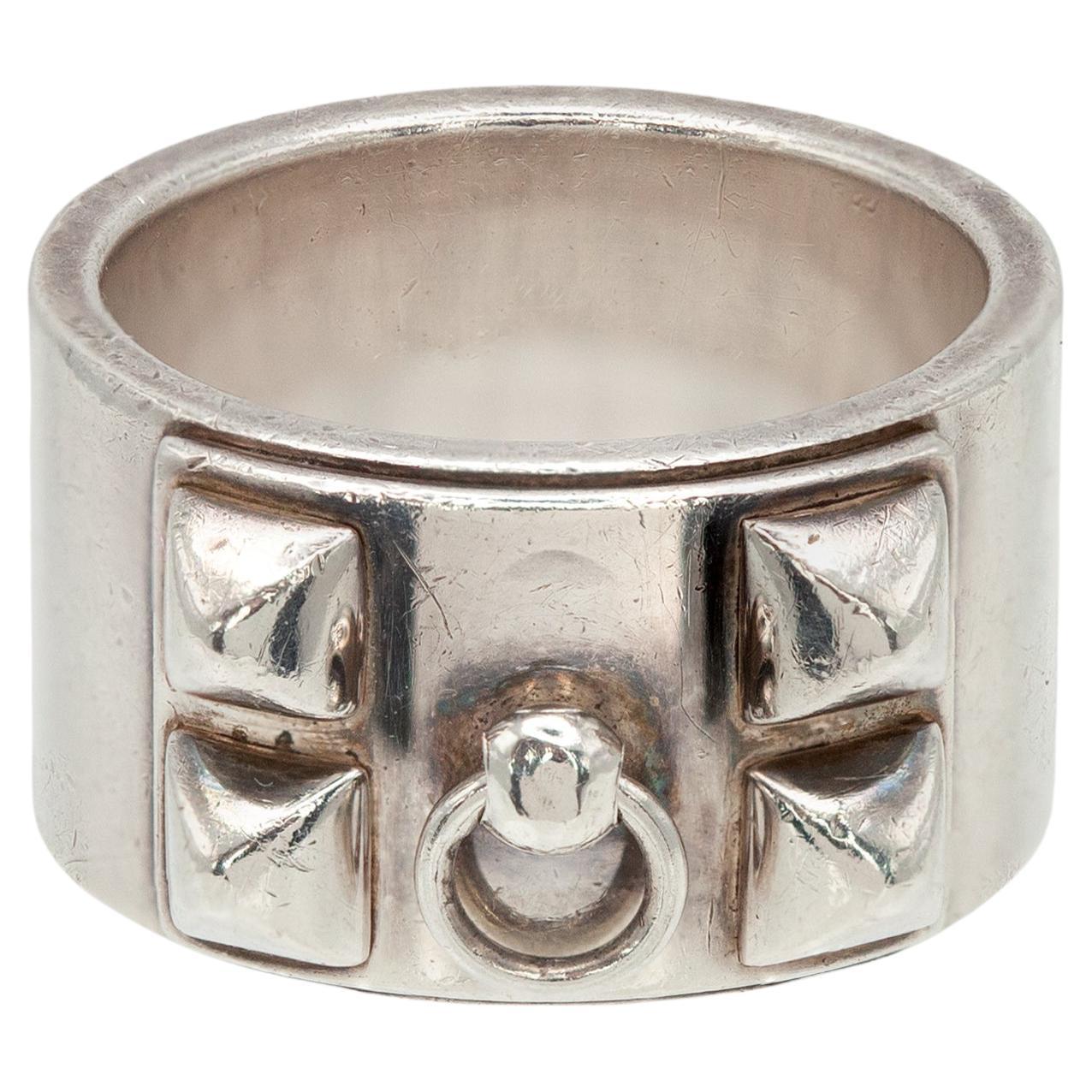 Hermès Collier de Chien Ring aus Sterling Silber