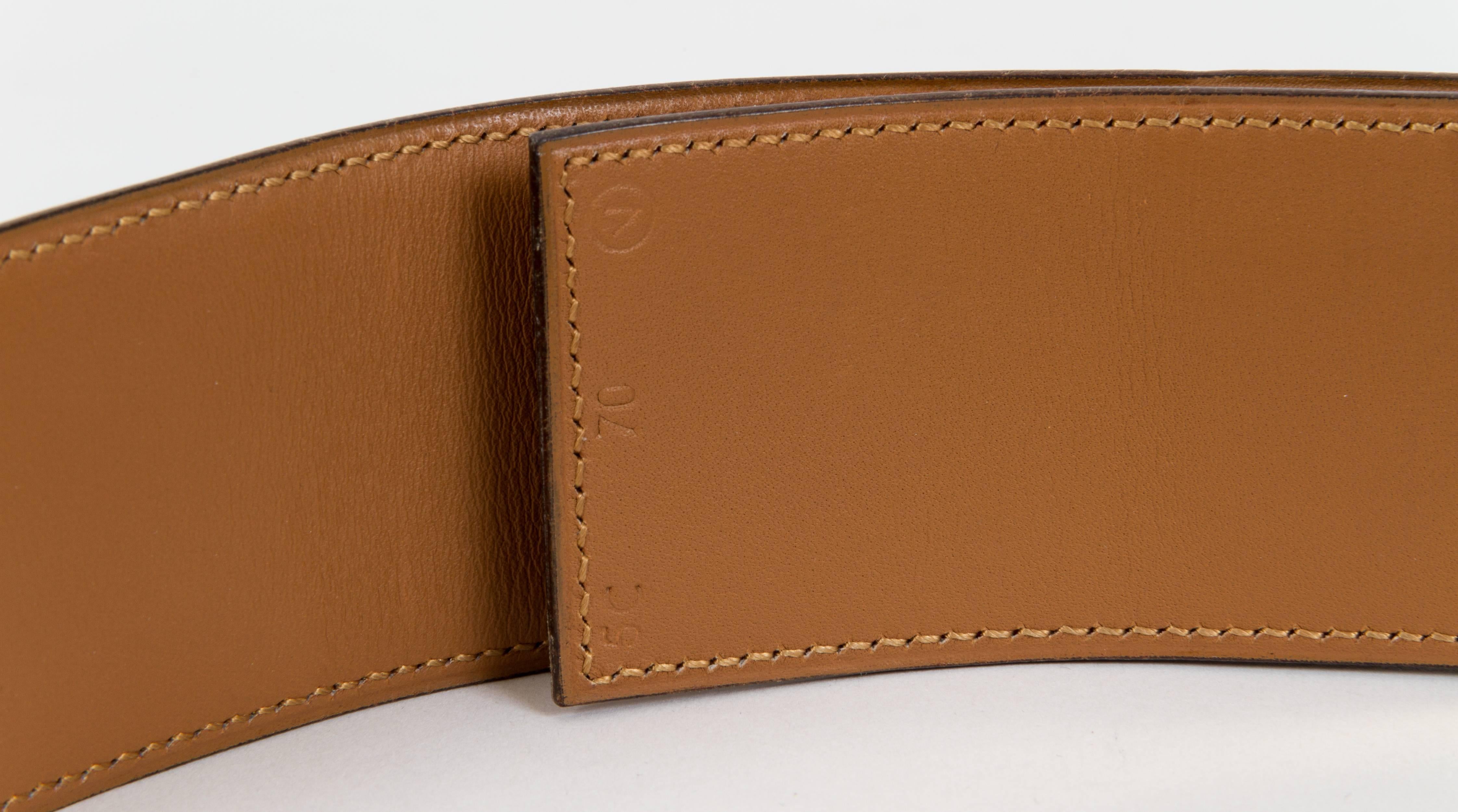 Hermès Collier de Chien Rouge H 70cm Belt In Good Condition For Sale In West Hollywood, CA