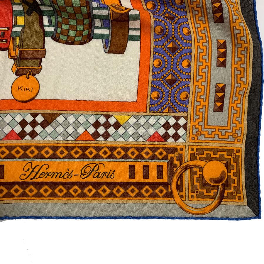 HERMES Collier de Chien Shawl in Orange Cashmere and Silk 6