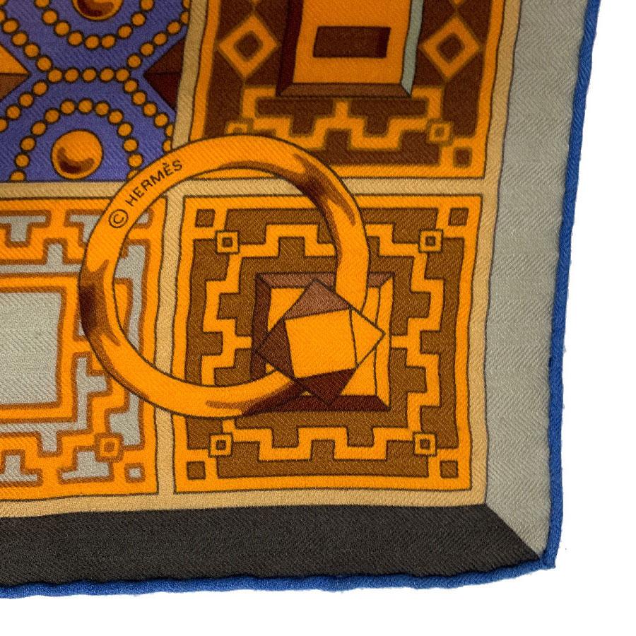 HERMES Collier de Chien Shawl in Orange Cashmere and Silk 5