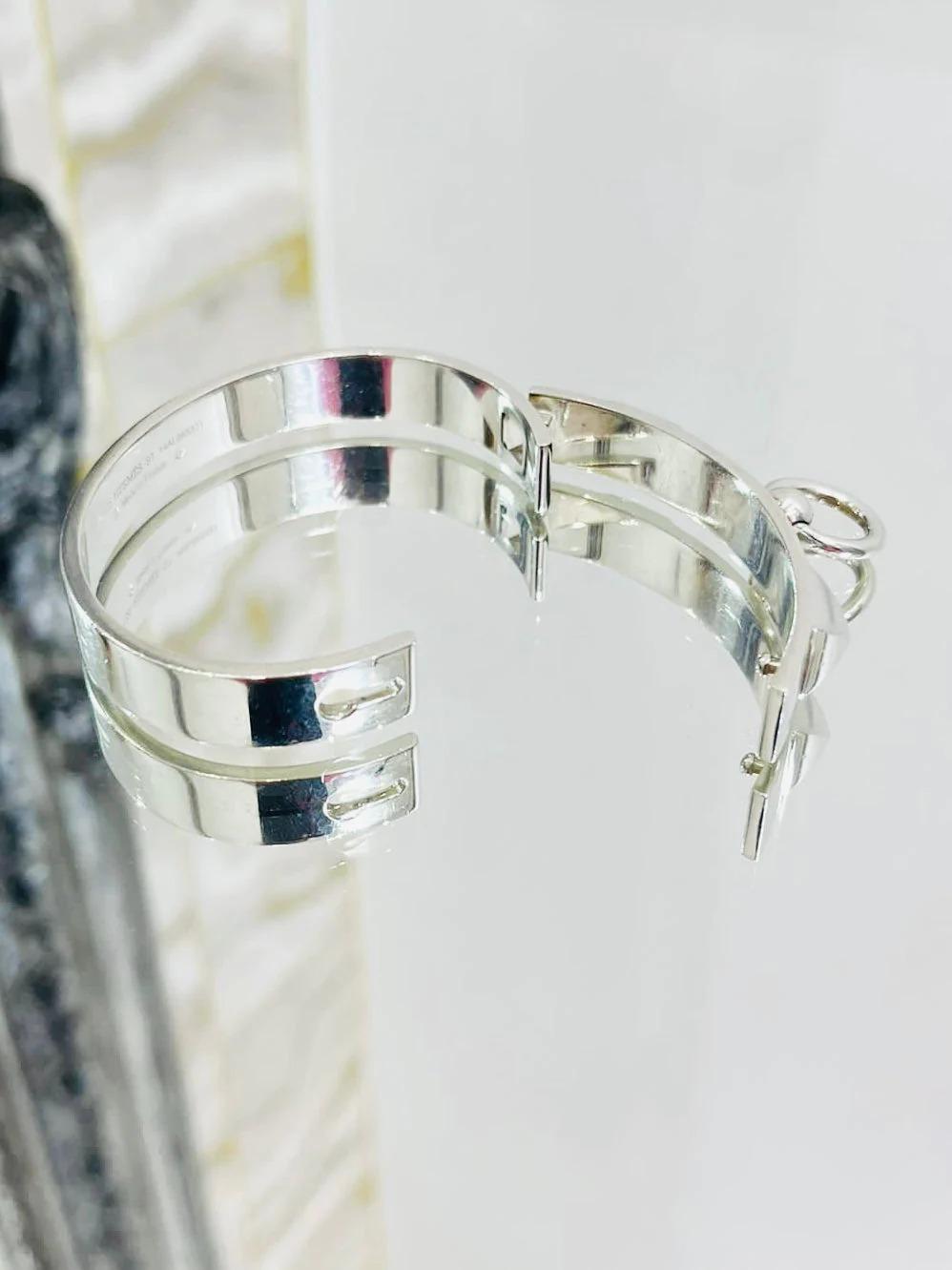 Women's Hermes Collier De Chien Sterling Silver Bracelet For Sale