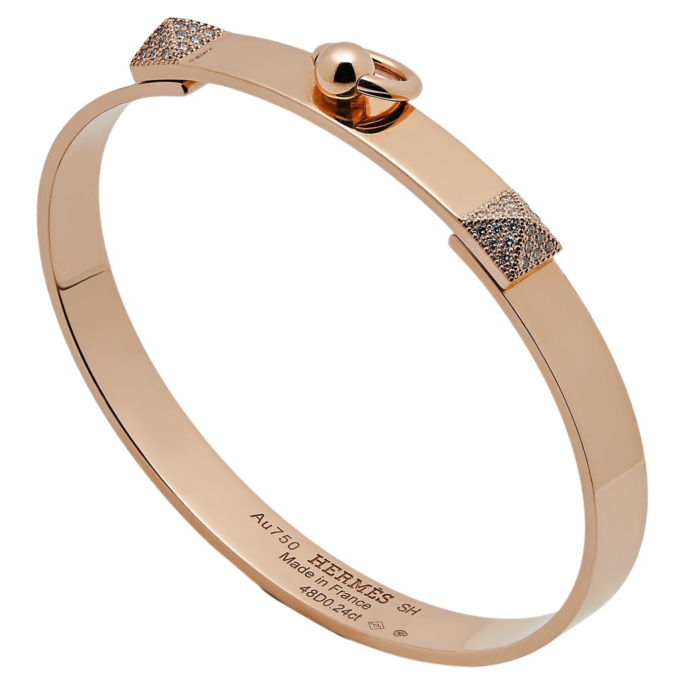 Hermés Collier de Chine Rose Gold Bracelet For Sale