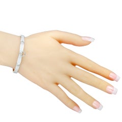 Hermès Collier Diamond Pave White Gold Bracelet Size Small