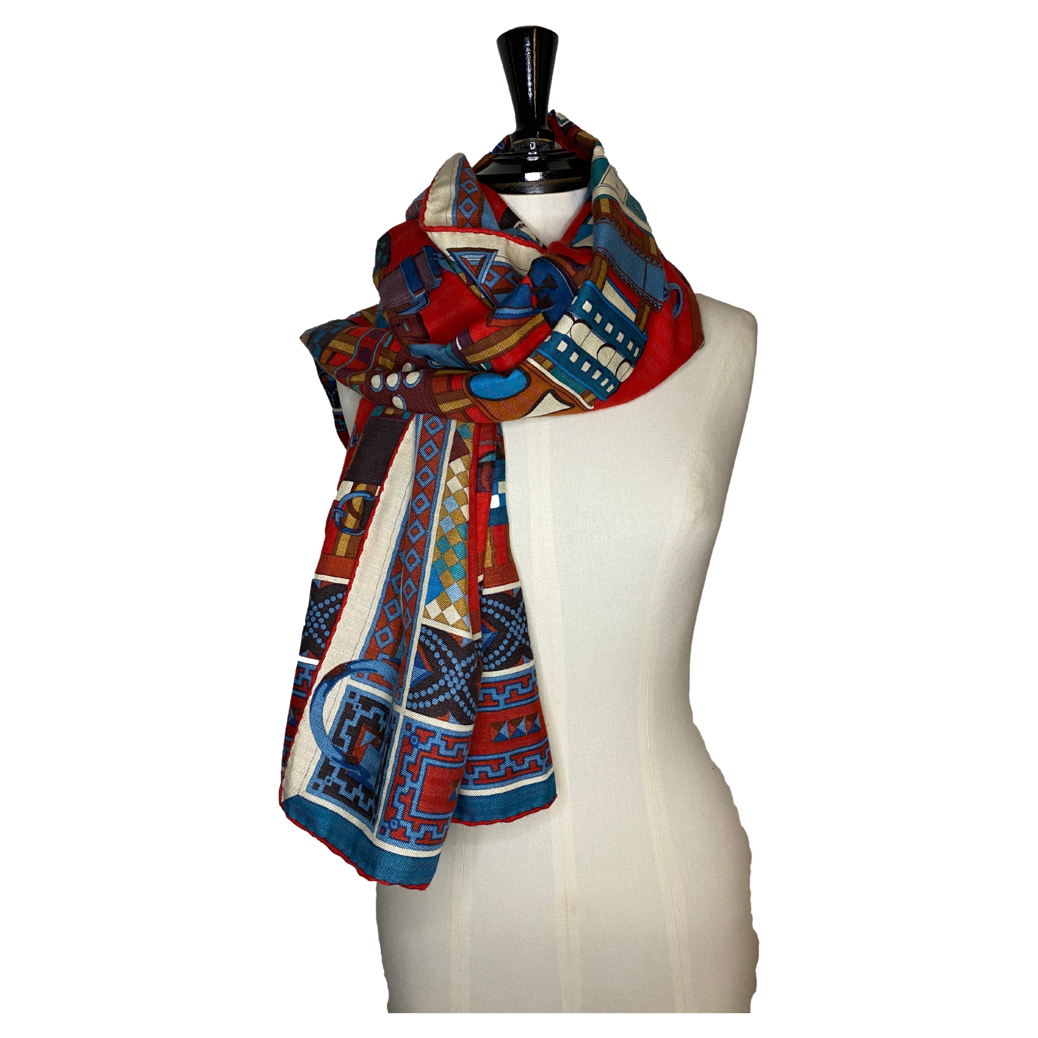 Hermes Colliers de Chiens Cashmere / Silk Shawl - 140cm