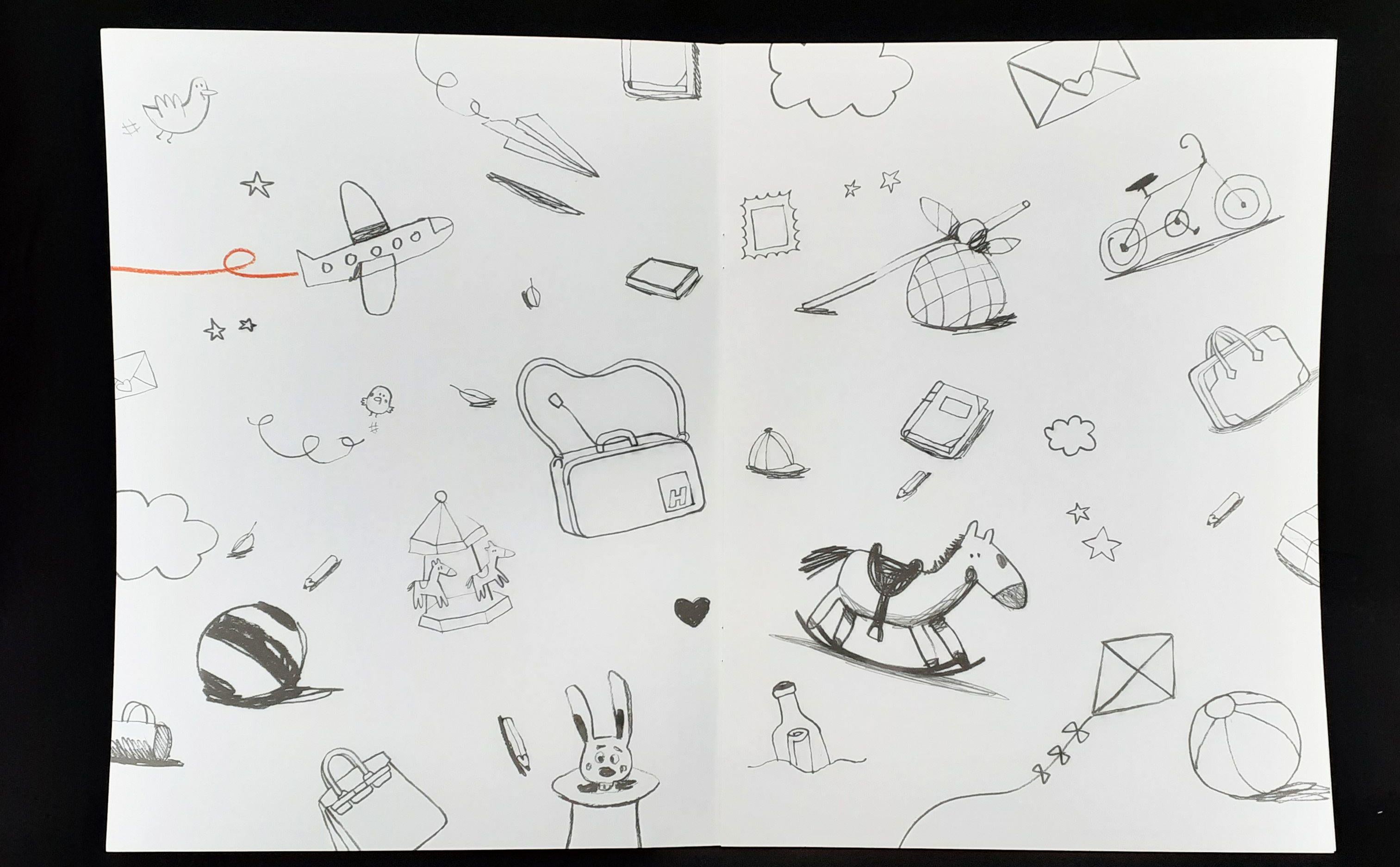 Super Cute Authentic Hermès Coloring Book

6 pages of coloring and dots to link

Made of cardstock

Colorways: White, Grey / Black, Orange

Measurements: 32 x 24 cm (12,6 x 9,45 inches)

Condition: New Condition. Never Used. Would make a great gift