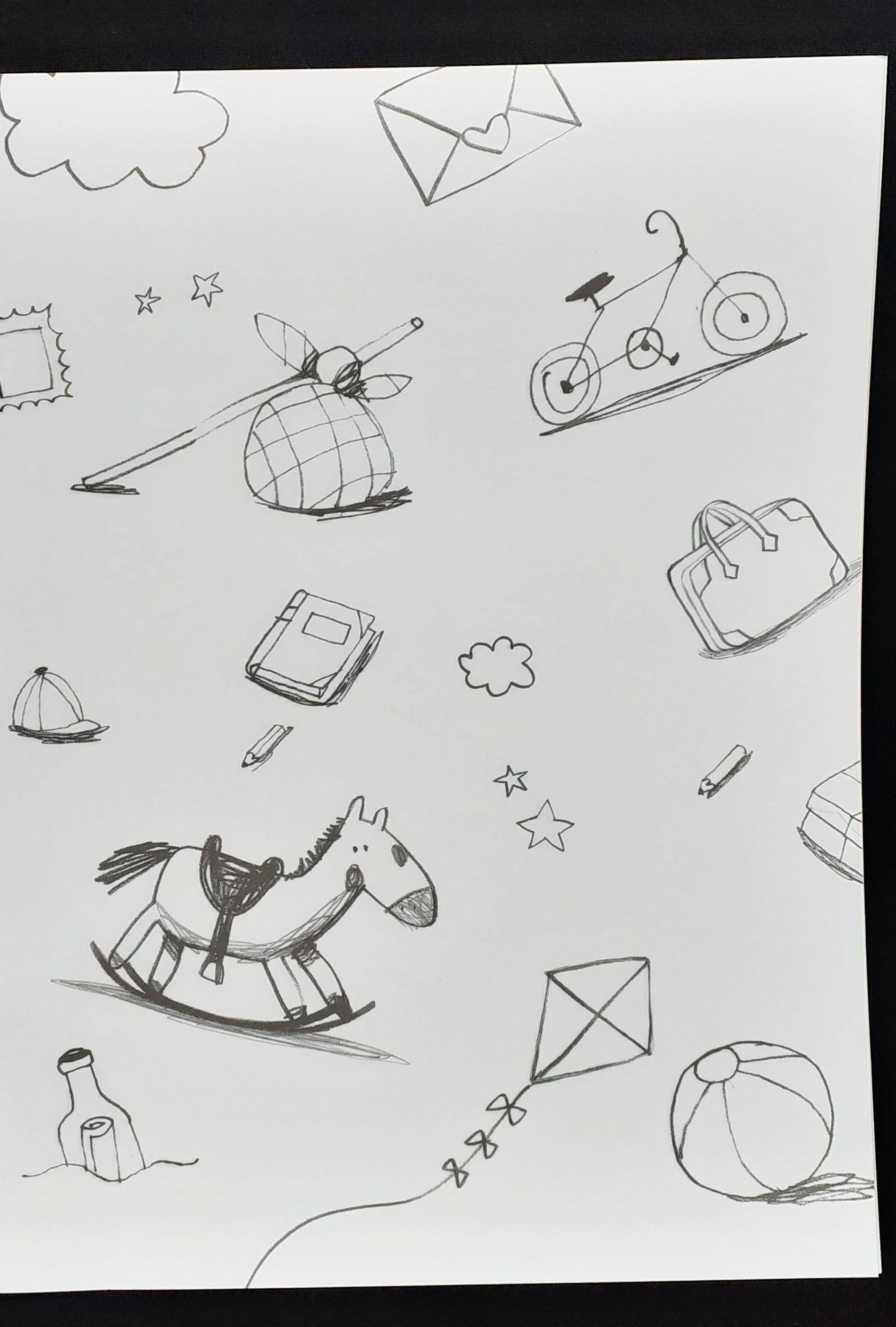 Gray Hermès Coloring Book Children RARE