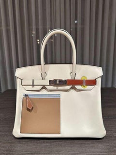 Hermès Nata, Chai and Cuivre Colormatic Birkin 30 Swift Palladium Hardware