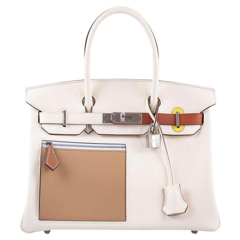 Hermès Nata, Chai and Cuivre Colormatic Birkin 30 Swift Palladium Hardware
