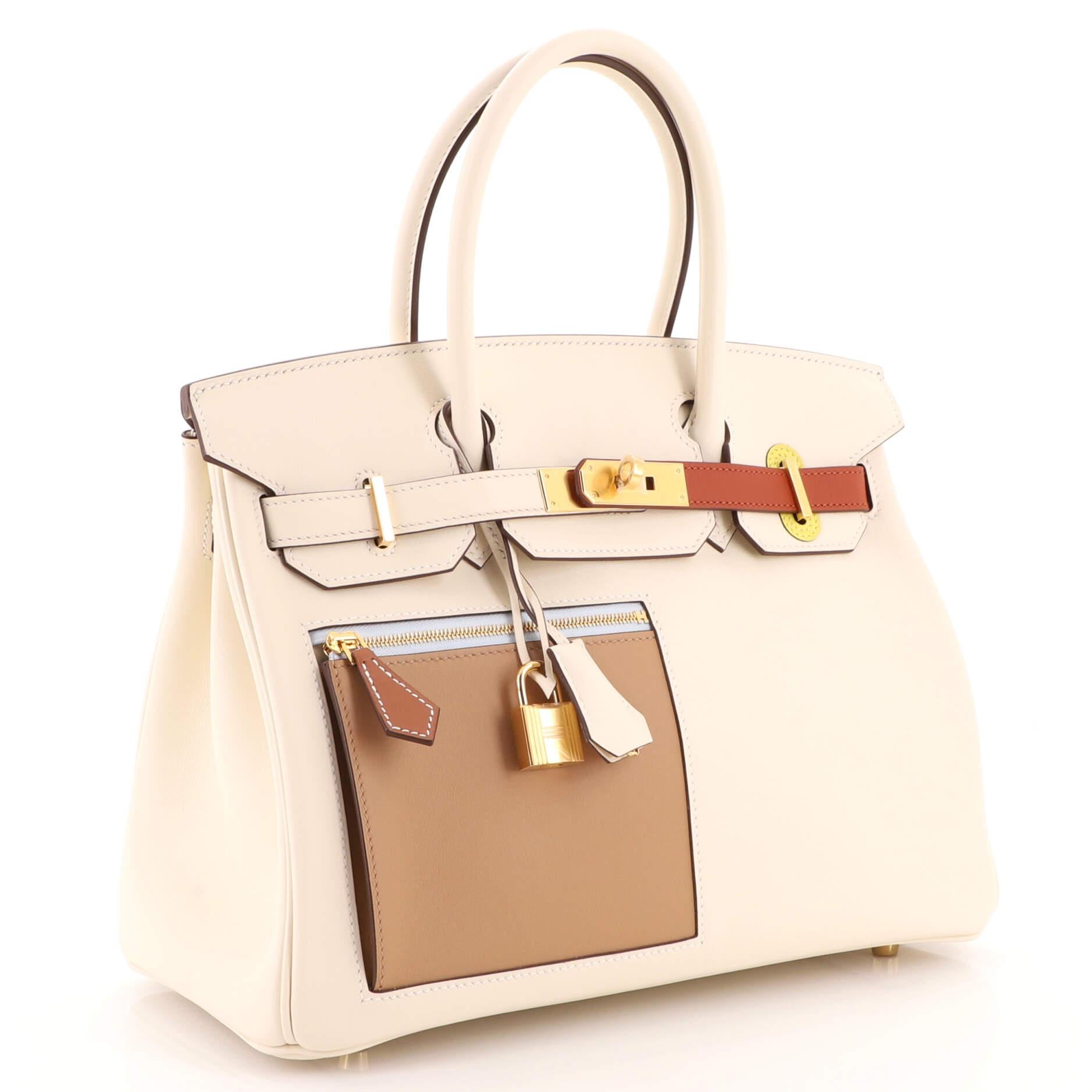 Hermès - Sac Birkin Swift 30 coloré Bon état à NY, NY