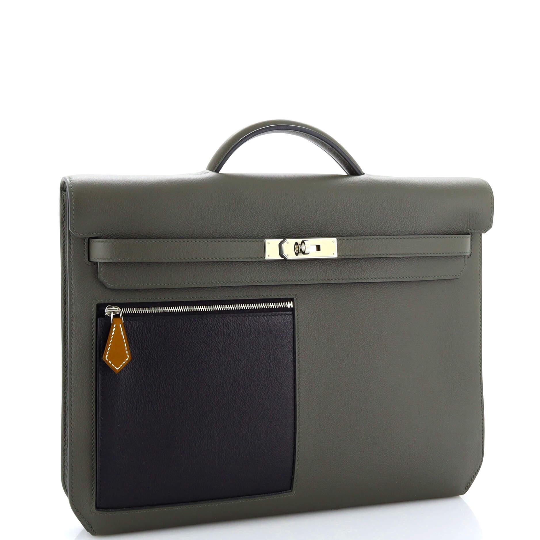 Hermes Colormatic Kelly Depeches Porte-documents Evercolor 36 Bon état à NY, NY