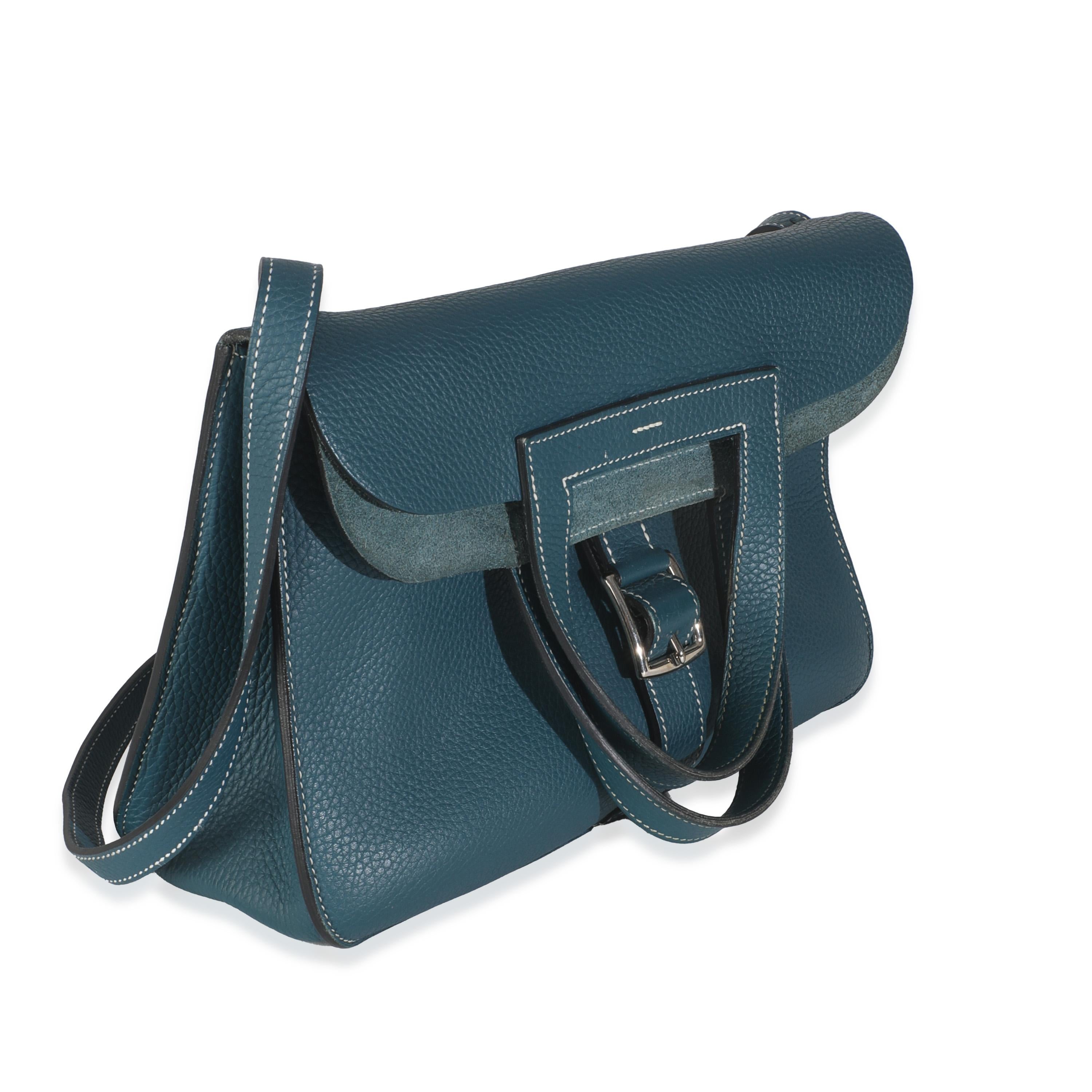 Bleu Hermès Colvert Clemence Halzan 31 PHW en vente