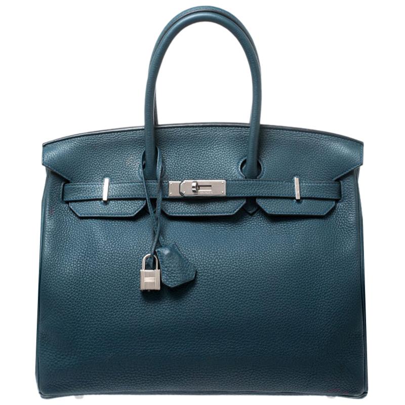 Hermes Colvert Togo Leather Palladium Hardware Birkin 35 Bag