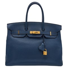 Hermès Colvet Togo Leder Gold Finish Birkin 35 Tasche