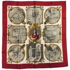 Vintage Hermès Comedie Francaise - Moliere Silk Twill Scarf by Phillippe Ledoux 