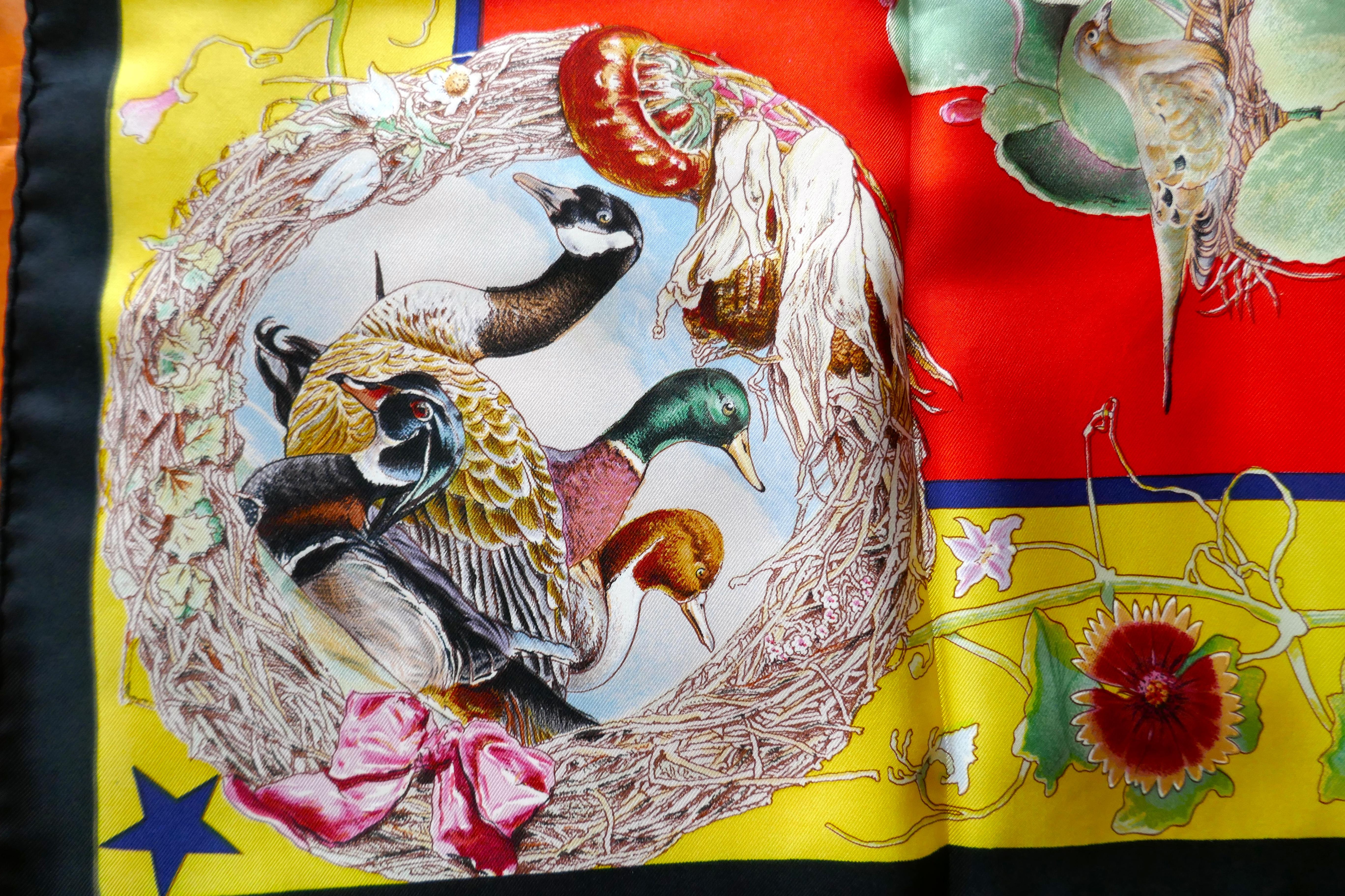 Hermes Commemorative Silk Scarf ”Faune et Florre du Texas