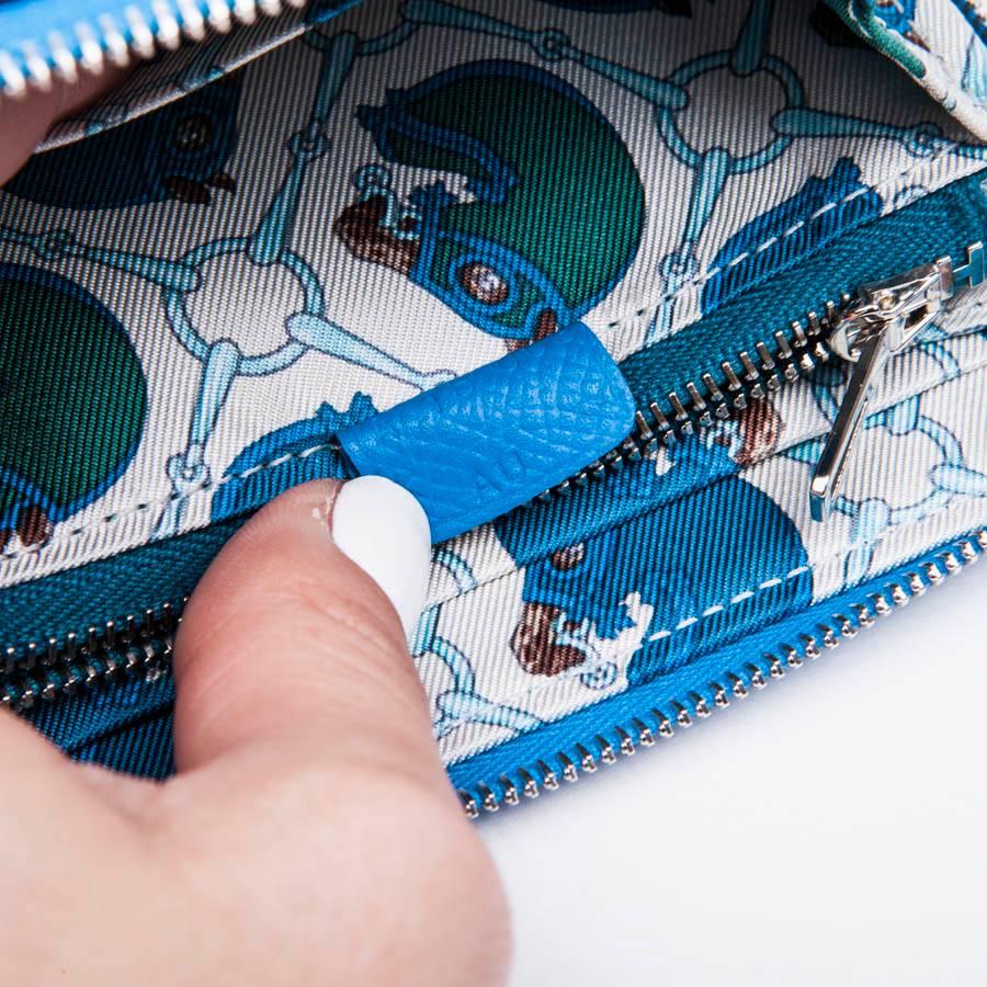 HERMES Compact Silk'In Wallet in Zanzibar Color Epsom Leather 2
