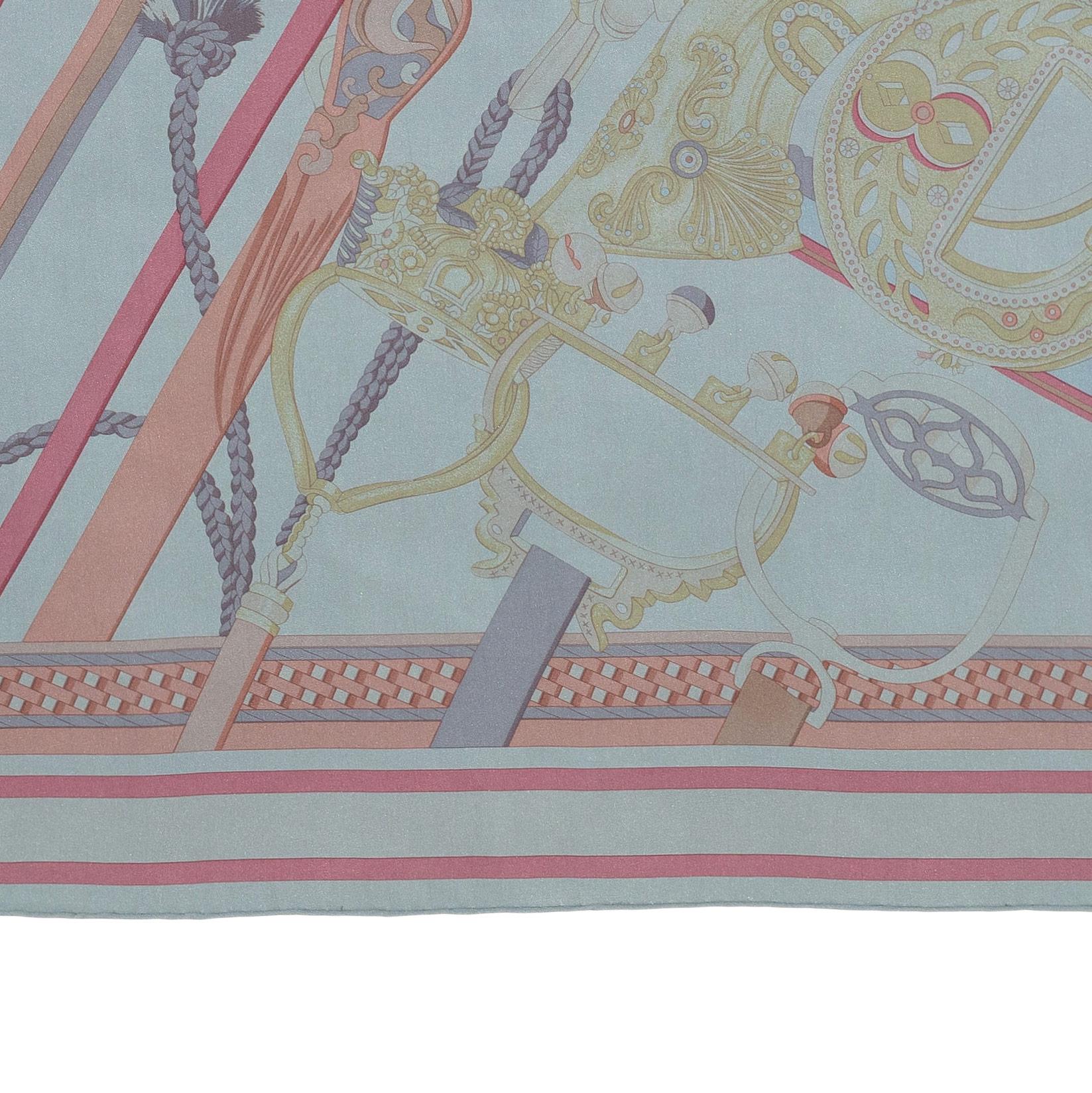 Hermès Concours D Etriers Carree Geant Silk 140 - Condizioni di zecca in vendita 9