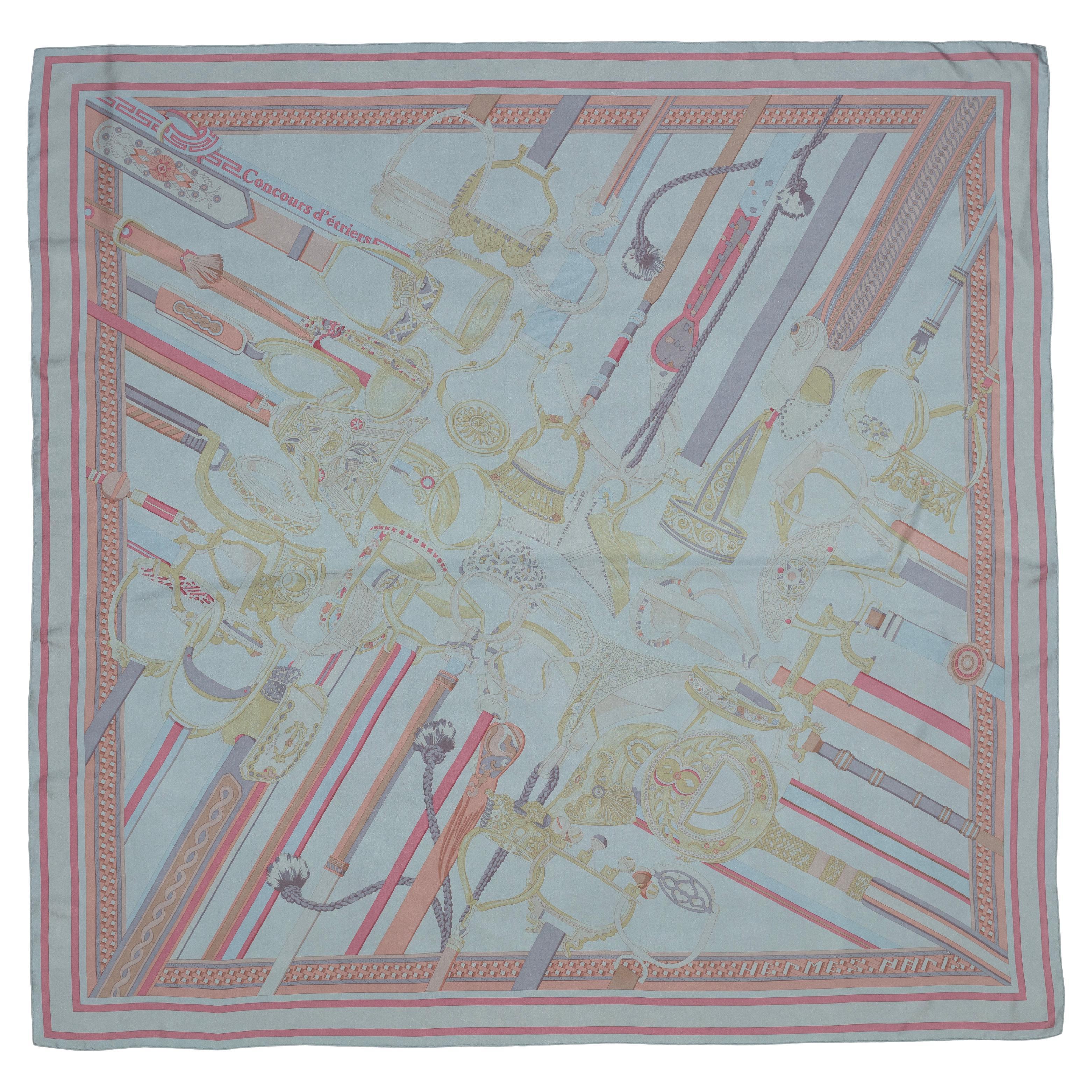 Hermès Concours D Etriers Carree Geant Silk 140 - Condizioni di zecca in vendita