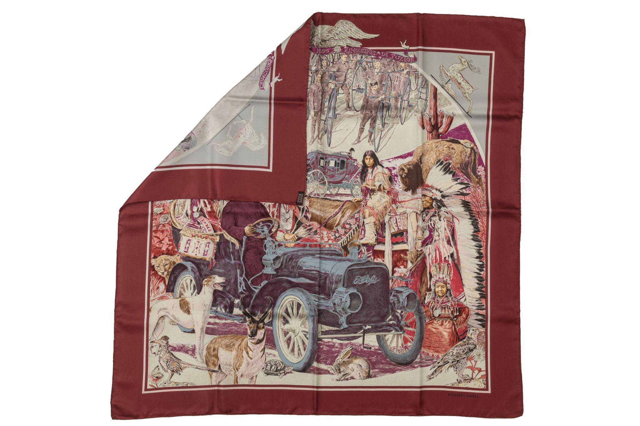 Hermes Concours d'Elegance Scarf in Box In Excellent Condition For Sale In West Hollywood, CA