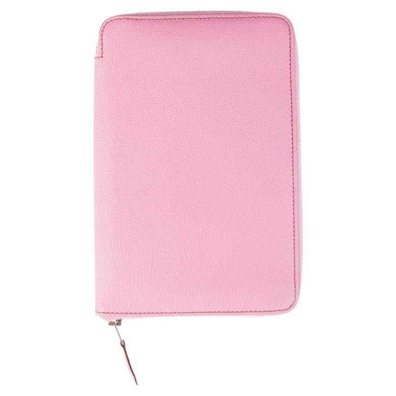 HERMES Confetti pink Mysore leather AZAP GM COMBINED Wallet