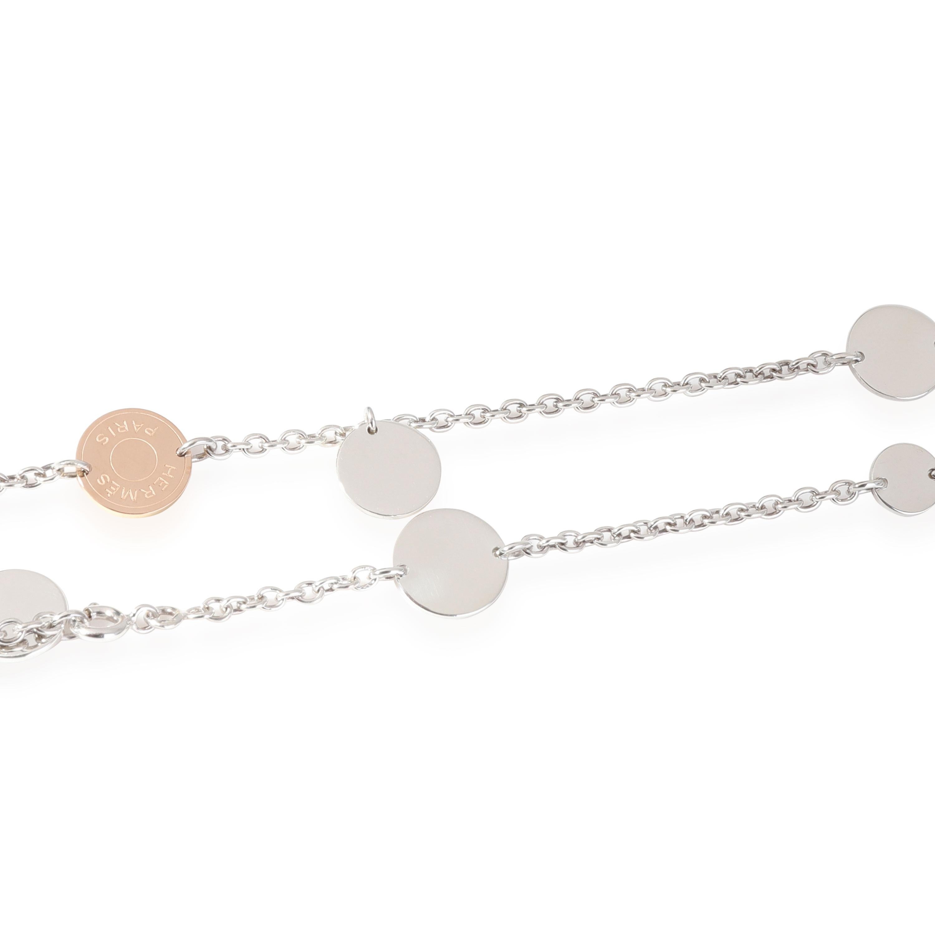 Hermès Confettis Necklace in 18k Pink Gold/Sterling Silver

PRIMARY DETAILS
SKU: 119105
Listing Title: Hermès Confettis Necklace in 18k Pink Gold/Sterling Silver
Condition Description: Retails for 1425 USD. Length is 31.5 inches. Comes with