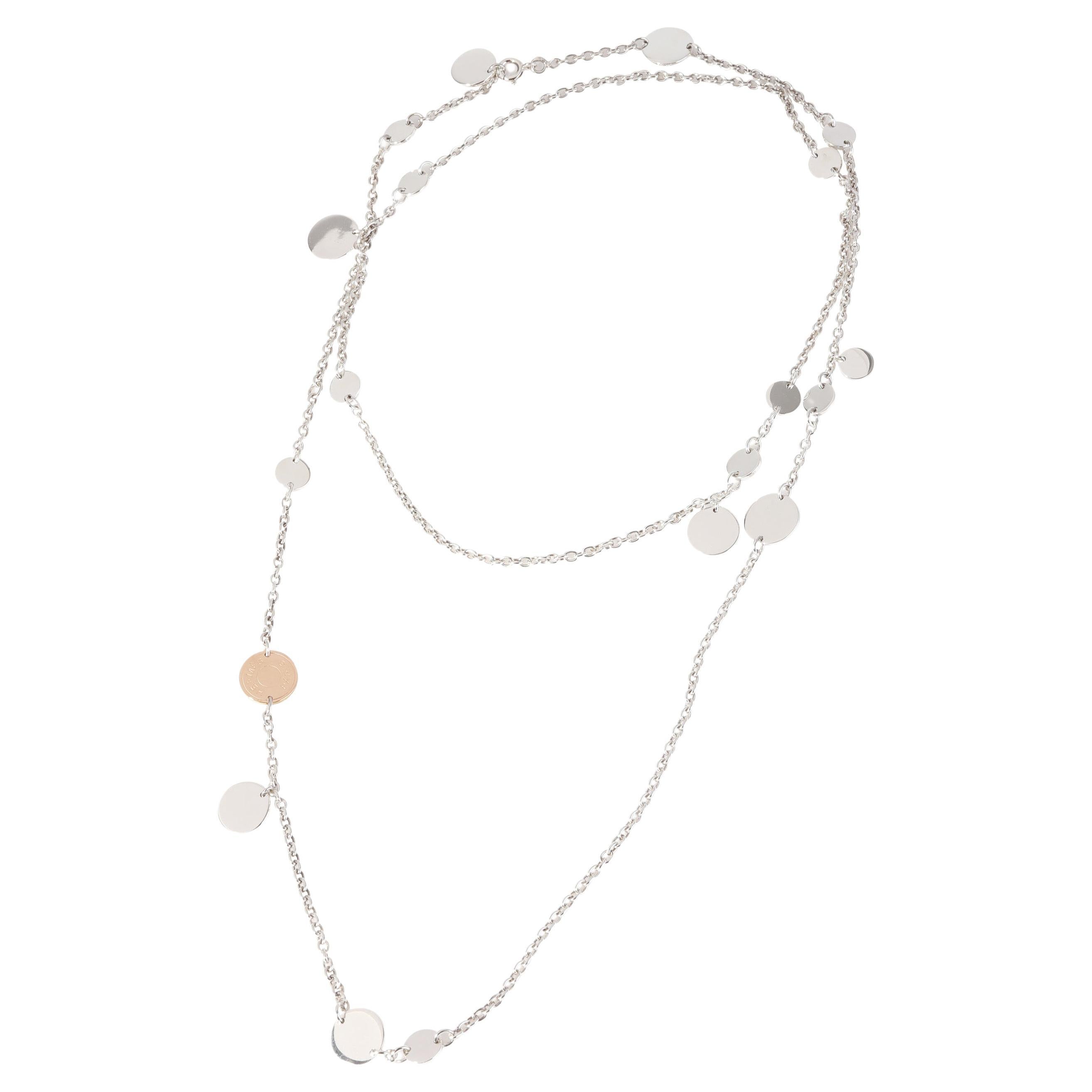 Hermès Confettis Necklace in 18k Pink Gold/Sterling Silver