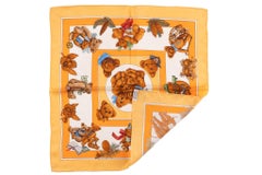 Hermès "Confidents des Coeur" Silk Gavroche Scarf