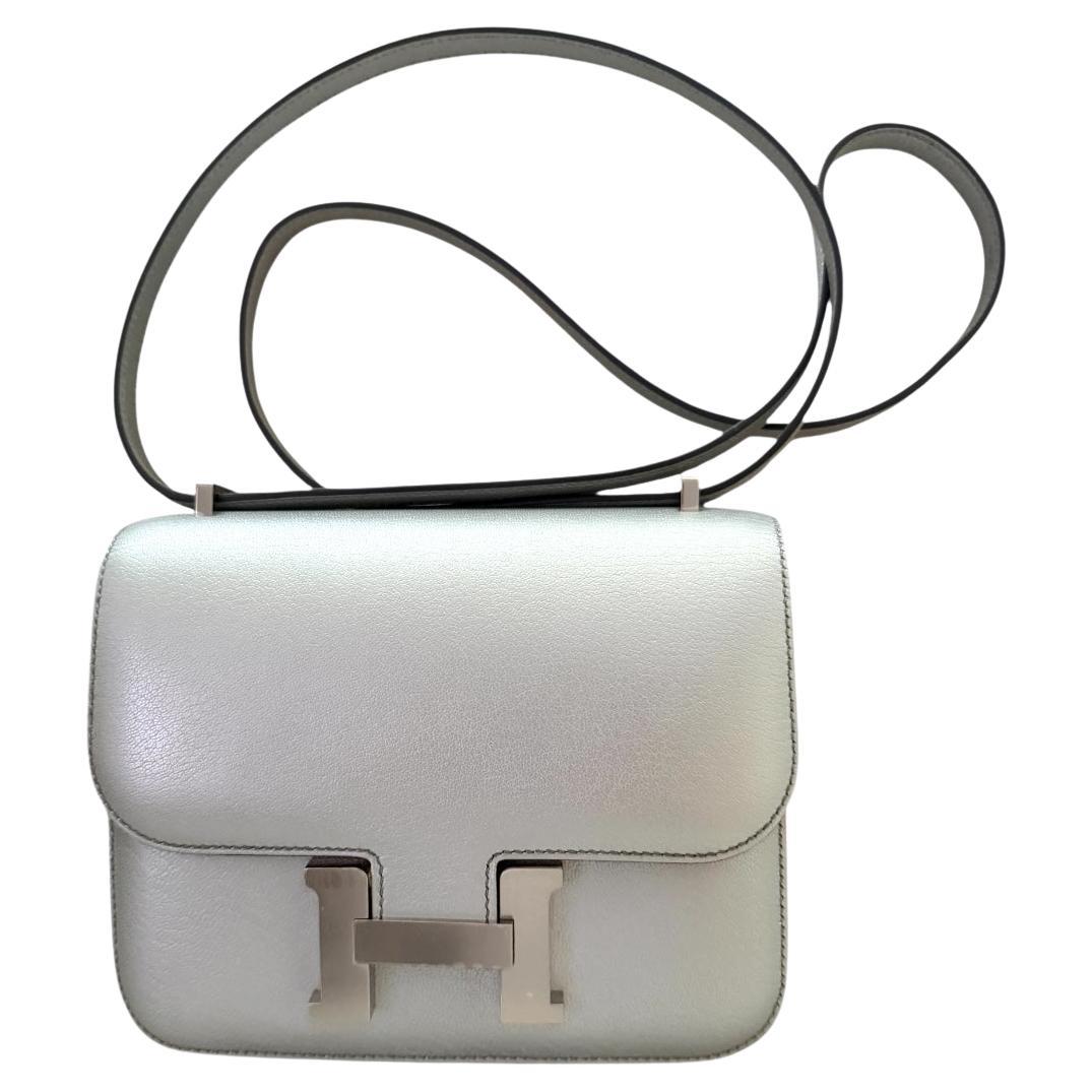 Hermès Constance 18 Silber Argent Chevre Chamkilight Palladium Hardware