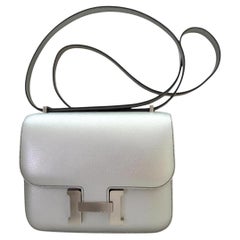 Hermès Constance 18 Silber Argent Chevre Chamkilight Palladium Hardware
